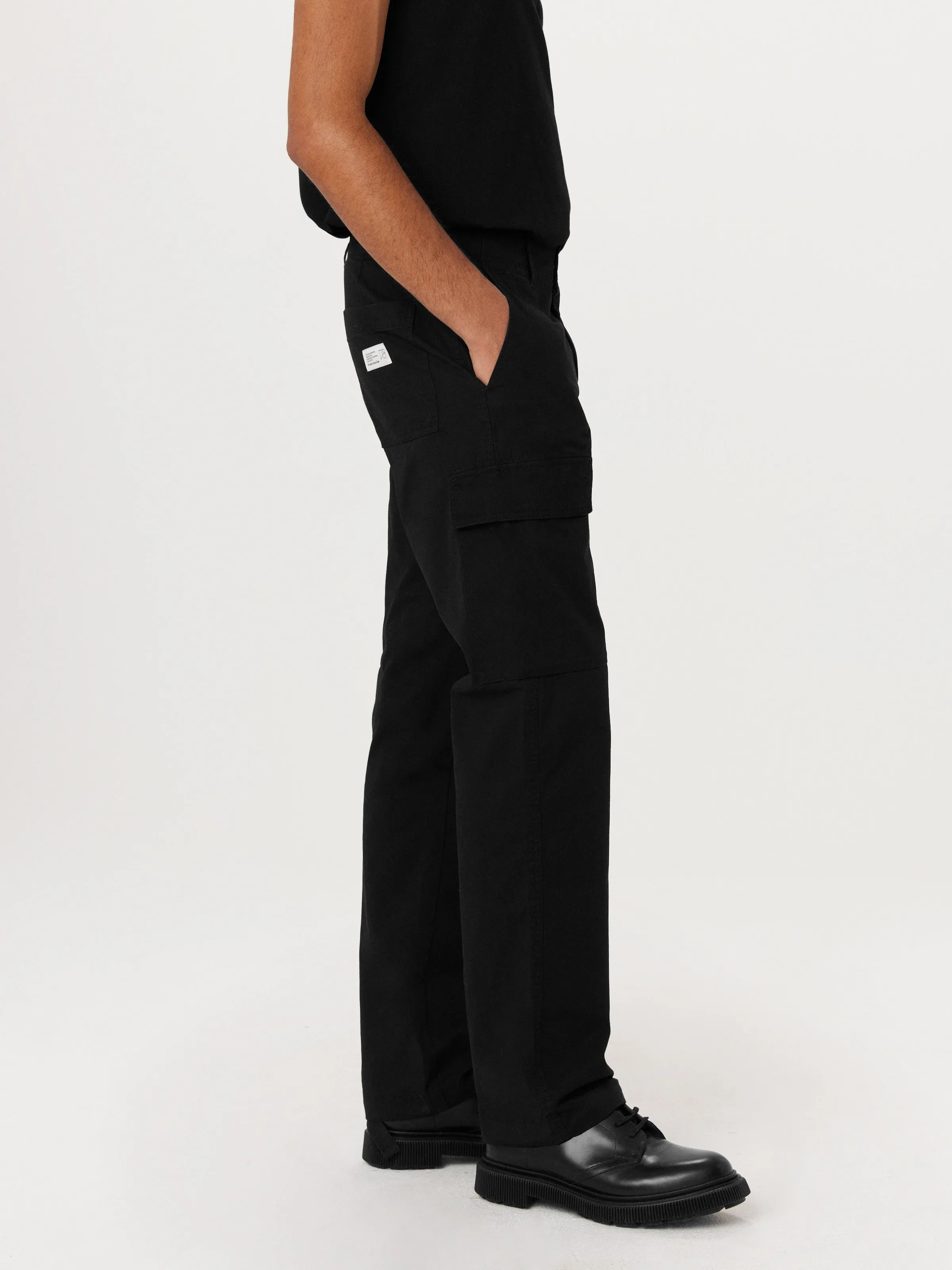 The Joey Straight Cargo Pant in Black sold by Frank & Oak product image thumbnail 3