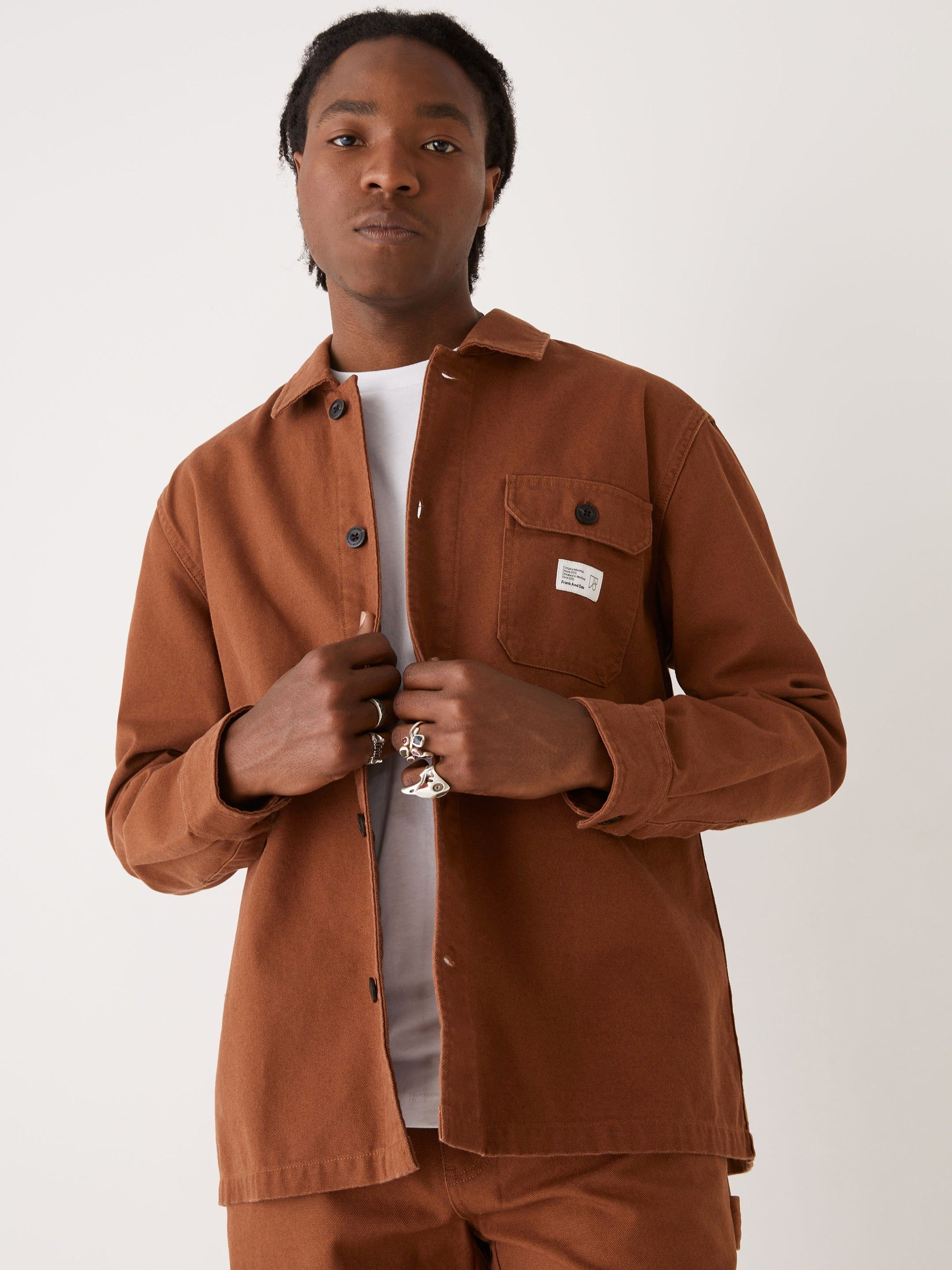 The Canvas Overshirt in Tortoise Brown sold by Frank & Oak product image thumbnail 4