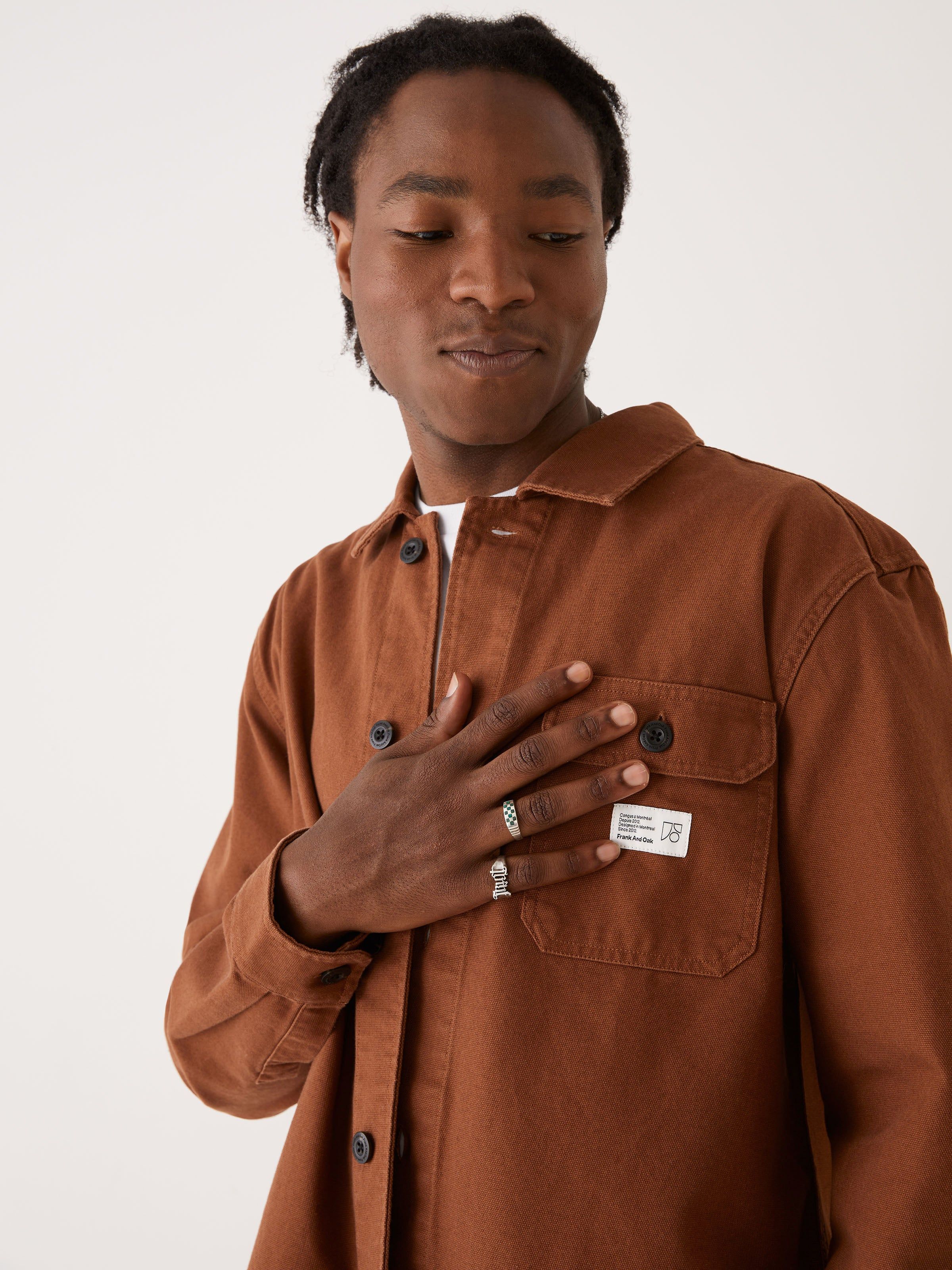 The Canvas Overshirt in Tortoise Brown sold by Frank & Oak product image thumbnail 2