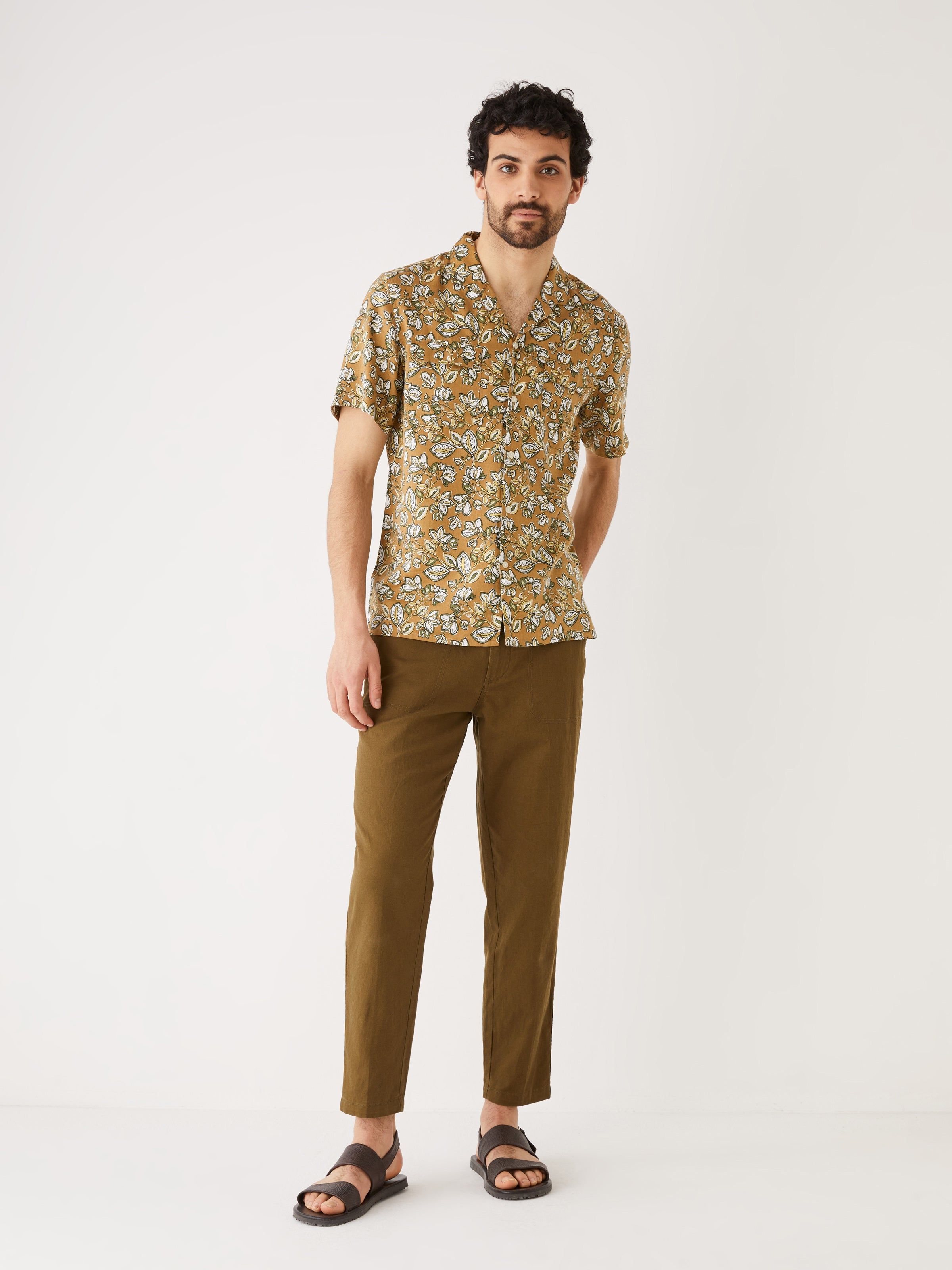 The Short Sleeve Botanical Shirt in Dark Olive sold by Frank & Oak product image thumbnail 2