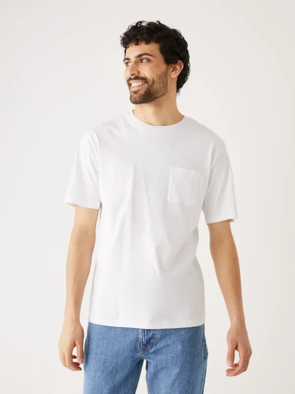 The Relaxed Essential Tee in Bright White sold by Frank & Oak