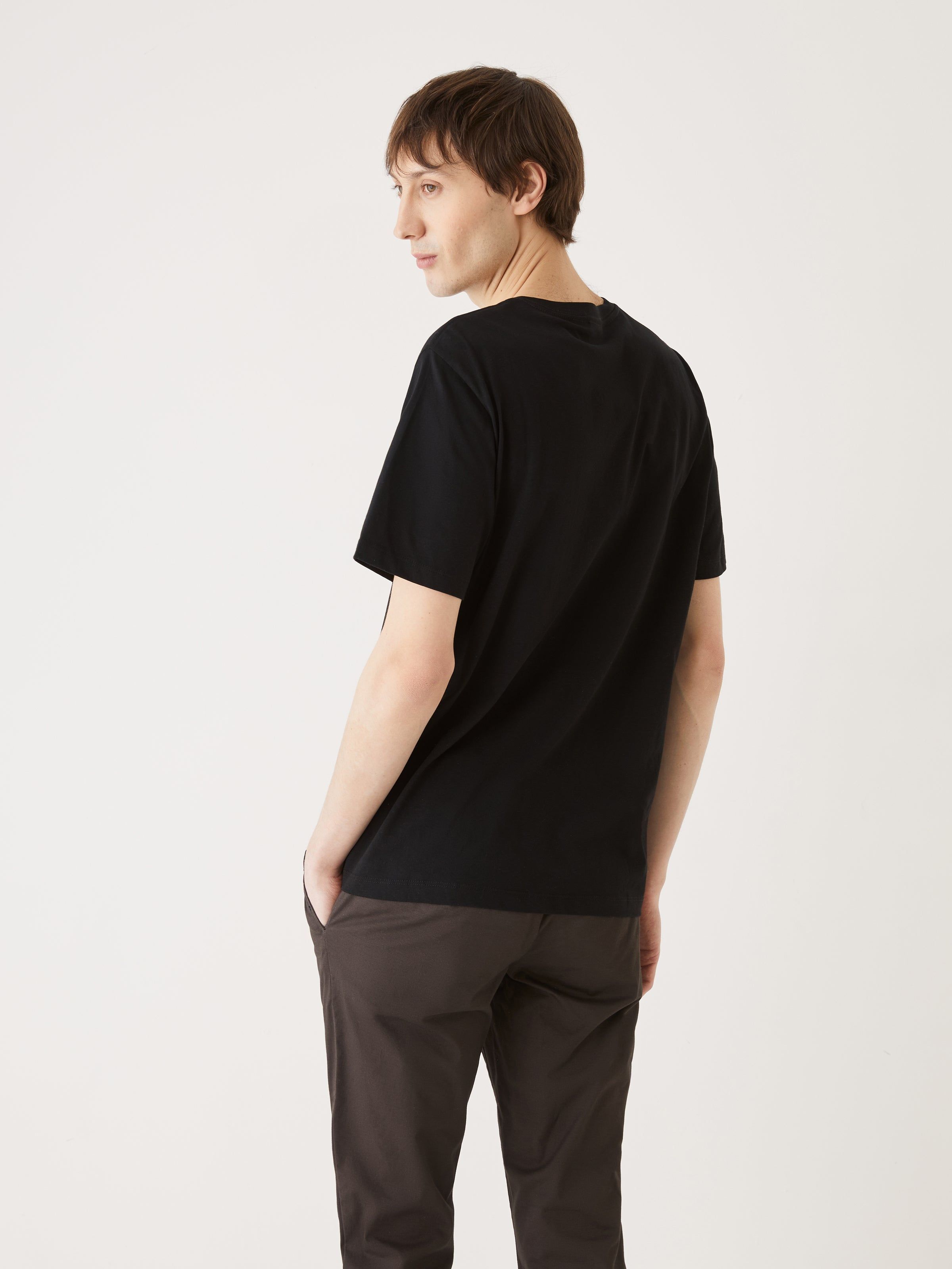 The Slim V-Neck T-Shirt in Black sold by Frank & Oak product image thumbnail 3