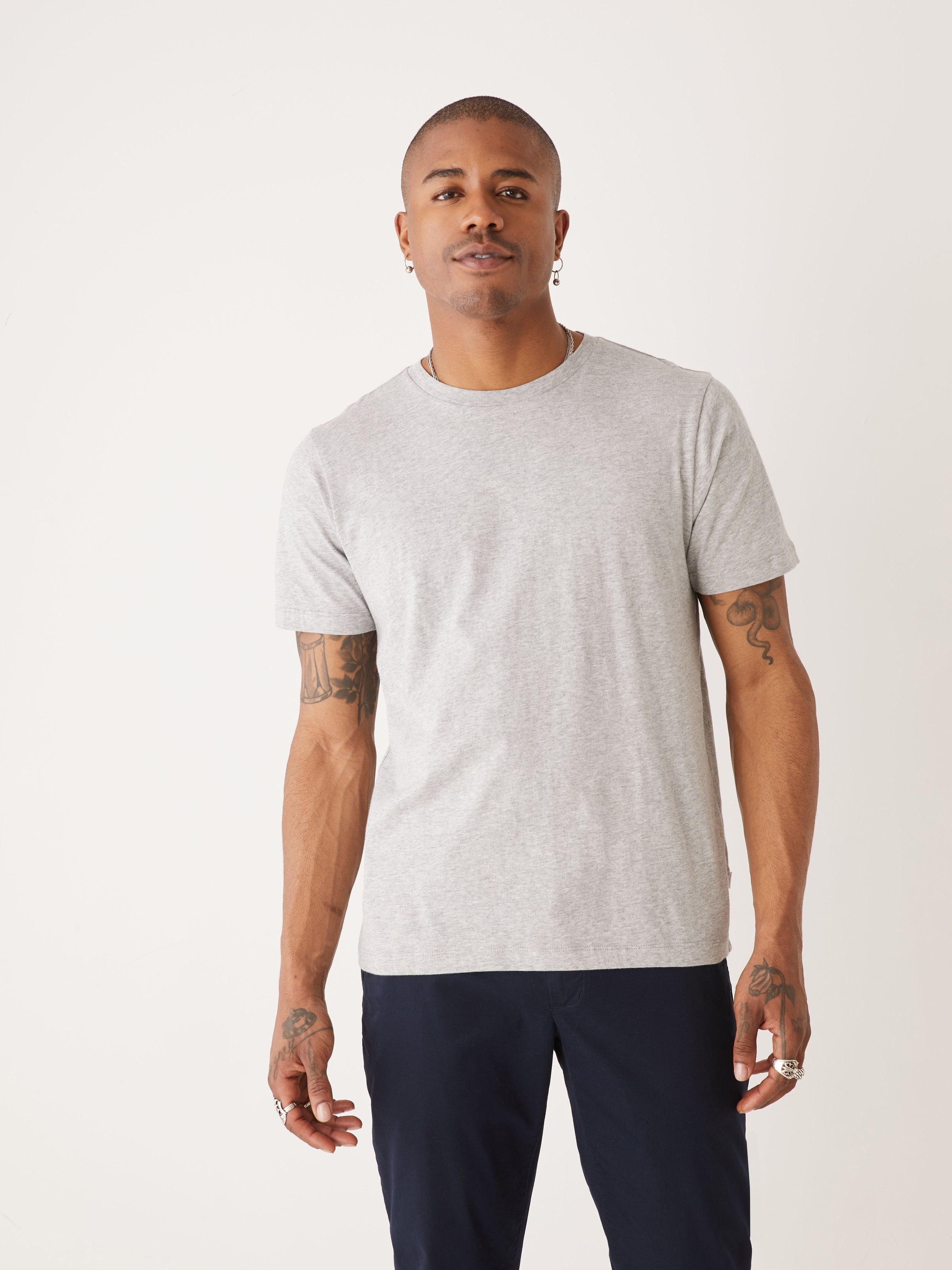 The Slim Fit Essential T-Shirt in Vintage Grey sold by Frank & Oak