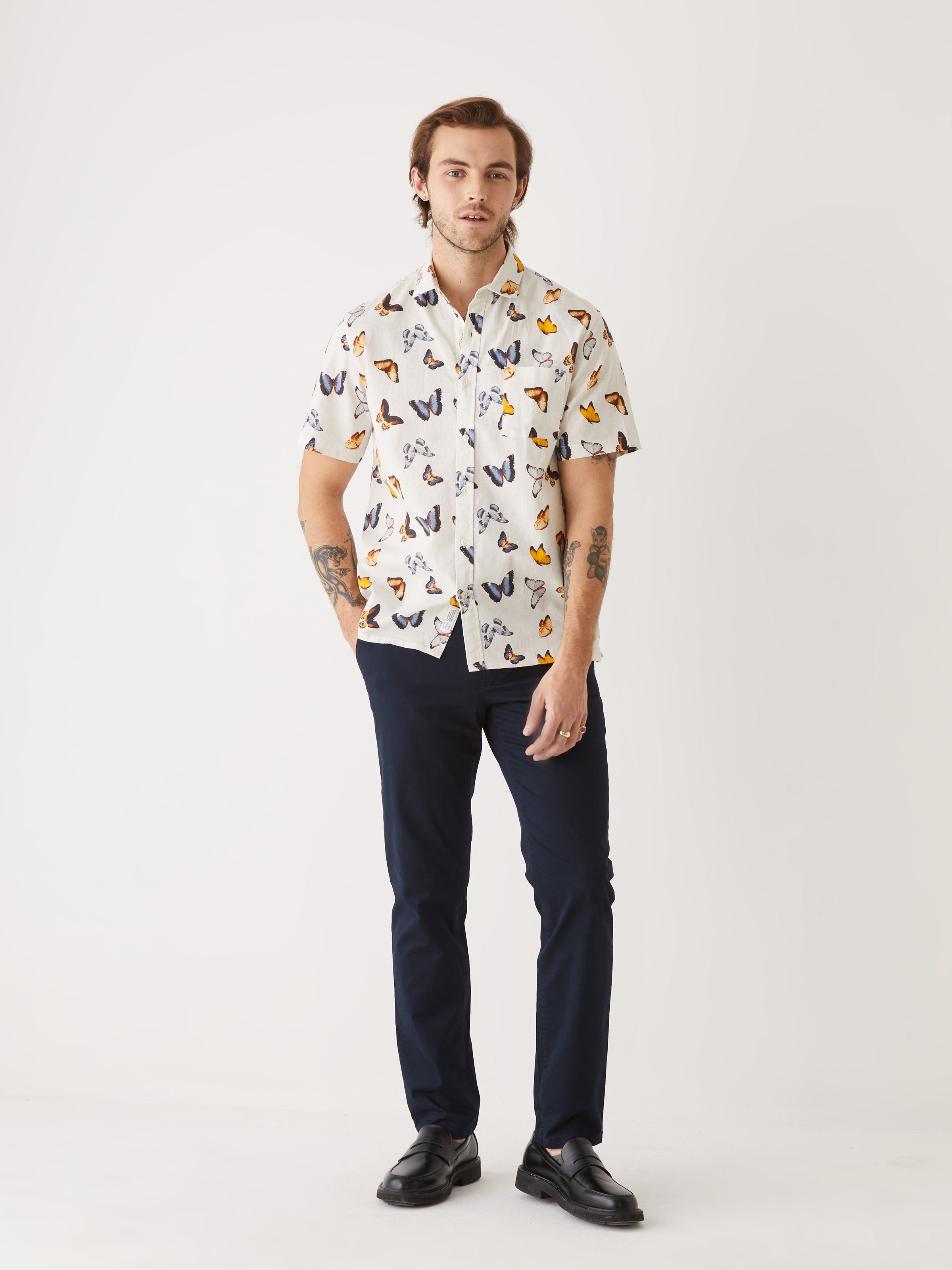 The Short Sleeve Hemp Shirt in White sold by Frank & Oak product image thumbnail 3