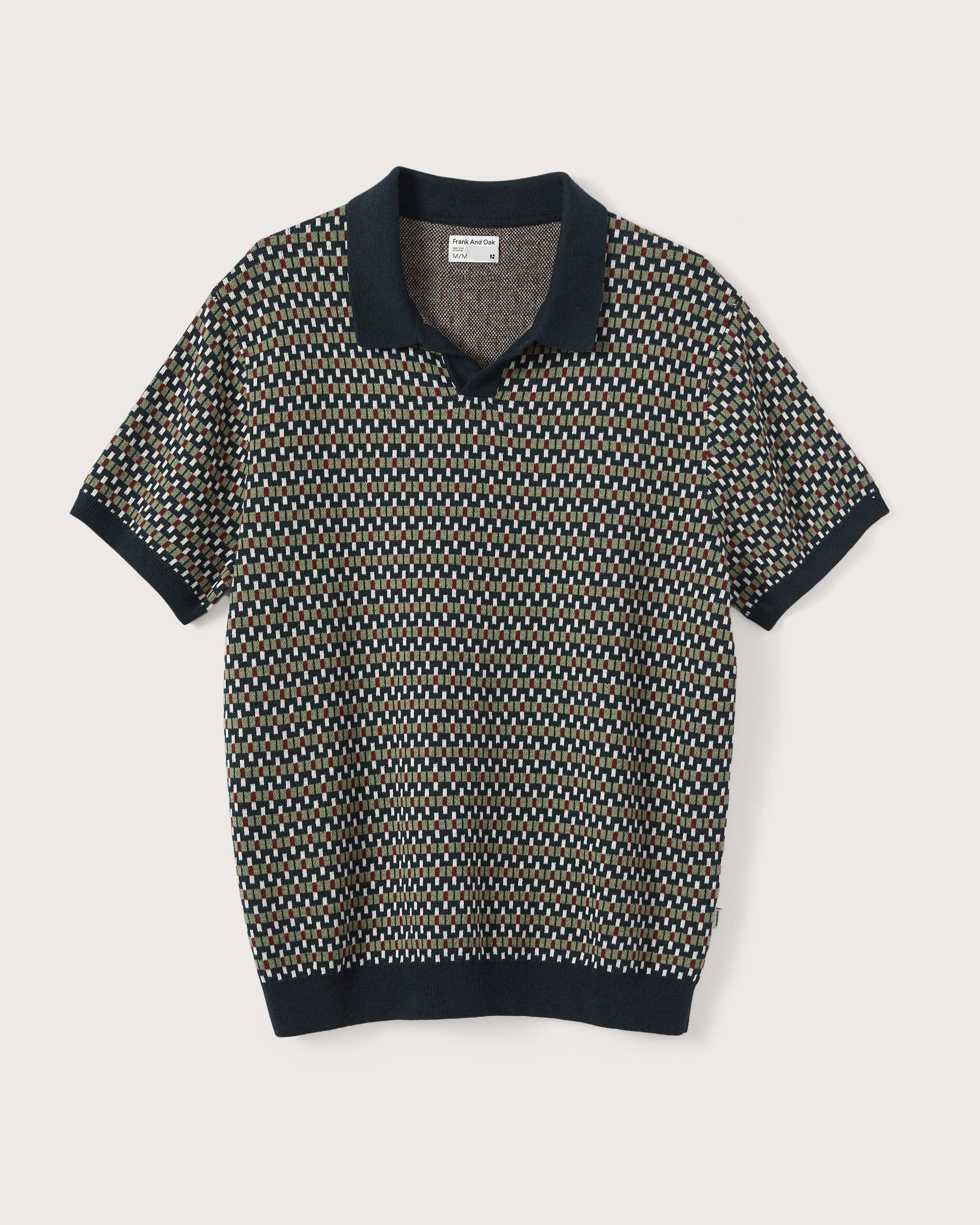 The Jacquard Polo Knit in Navy sold by Frank & Oak product image thumbnail 7