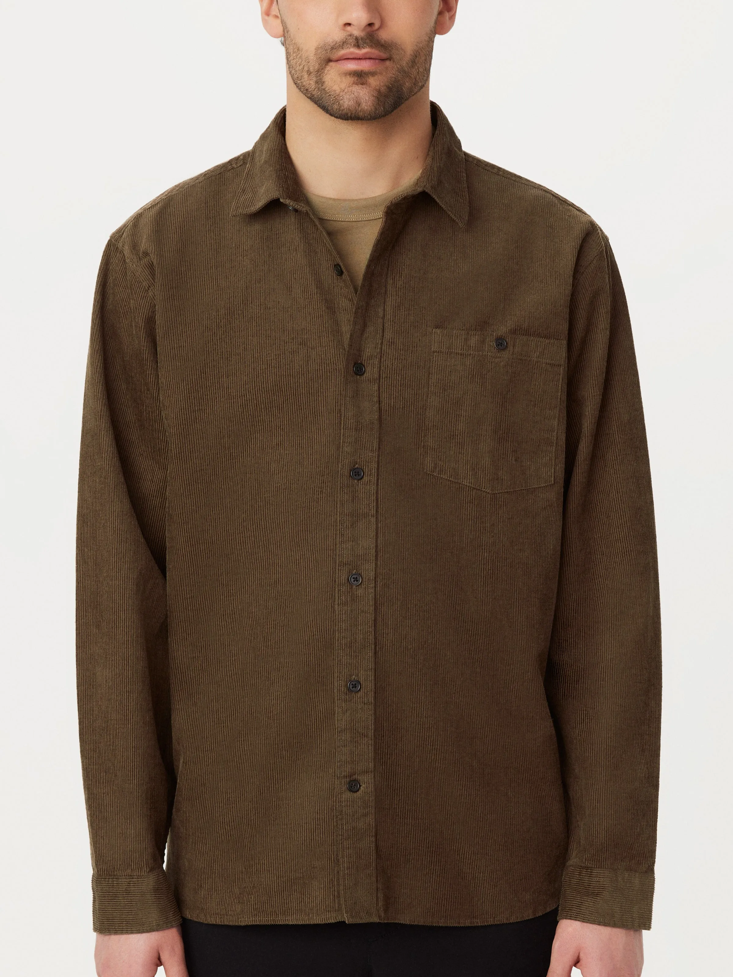 The Light Corduroy Shirt in Tuscany Green sold by Frank & Oak product image thumbnail 3