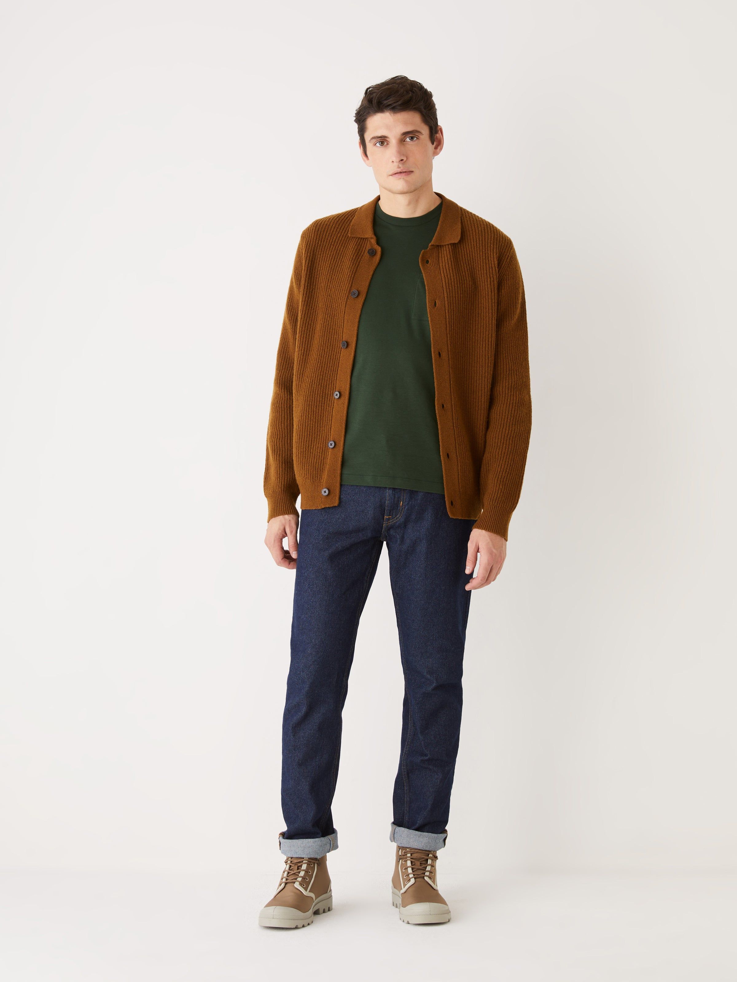 The Lambswool Overshirt in Caramel sold by Frank & Oak product image thumbnail 2