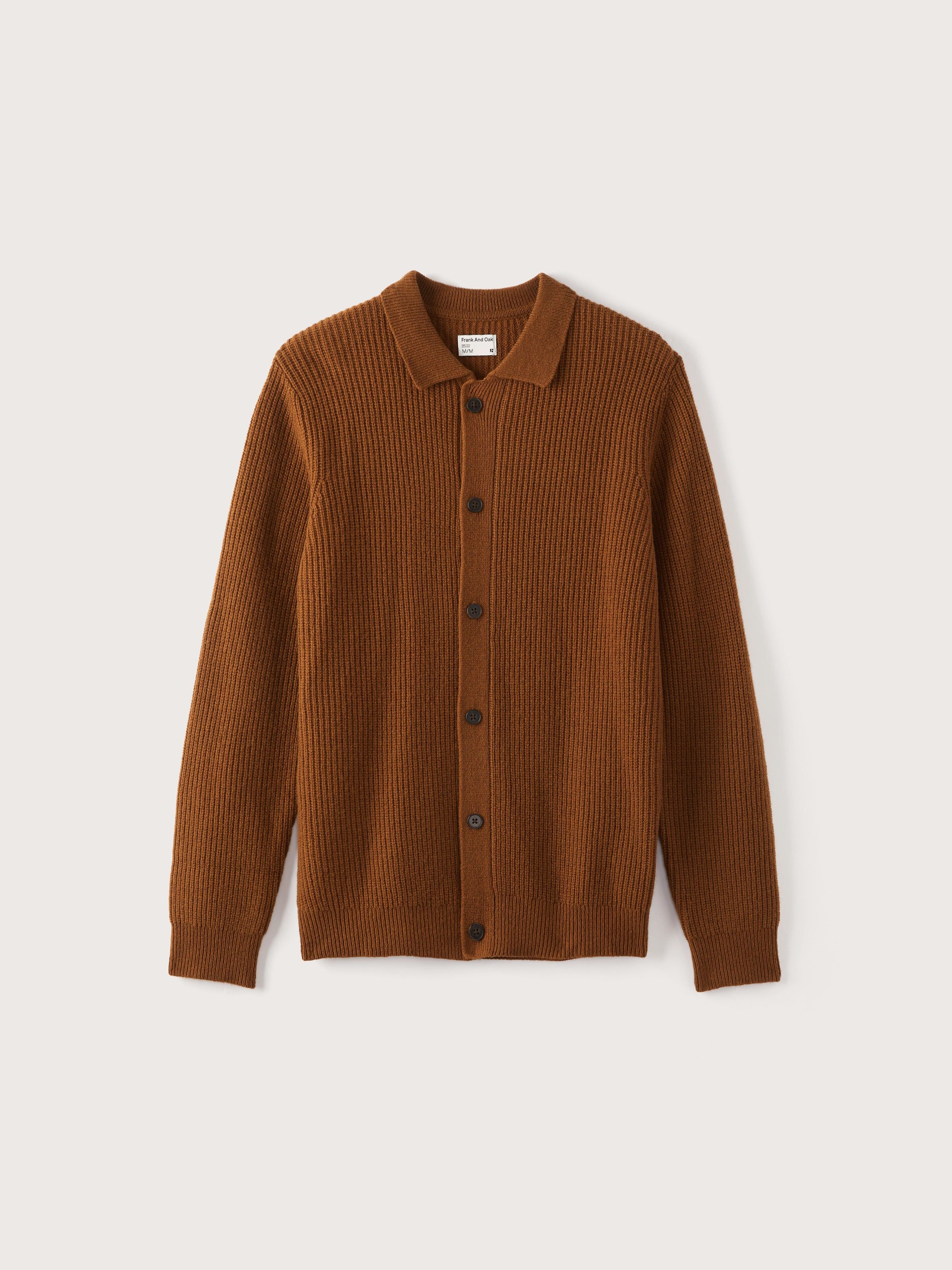 The Lambswool Overshirt in Caramel sold by Frank & Oak product image thumbnail 7