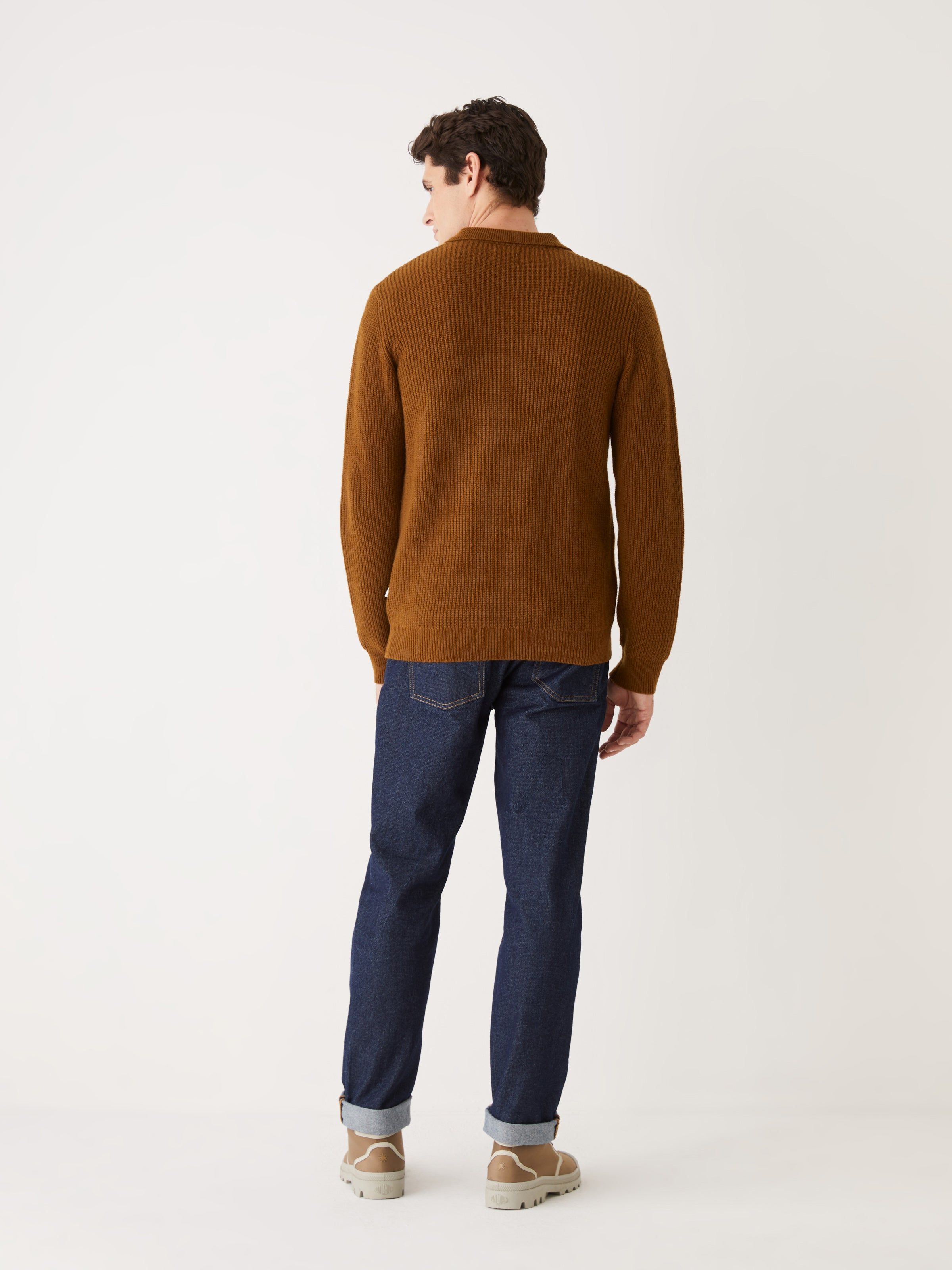 The Lambswool Overshirt in Caramel sold by Frank & Oak product image thumbnail 5