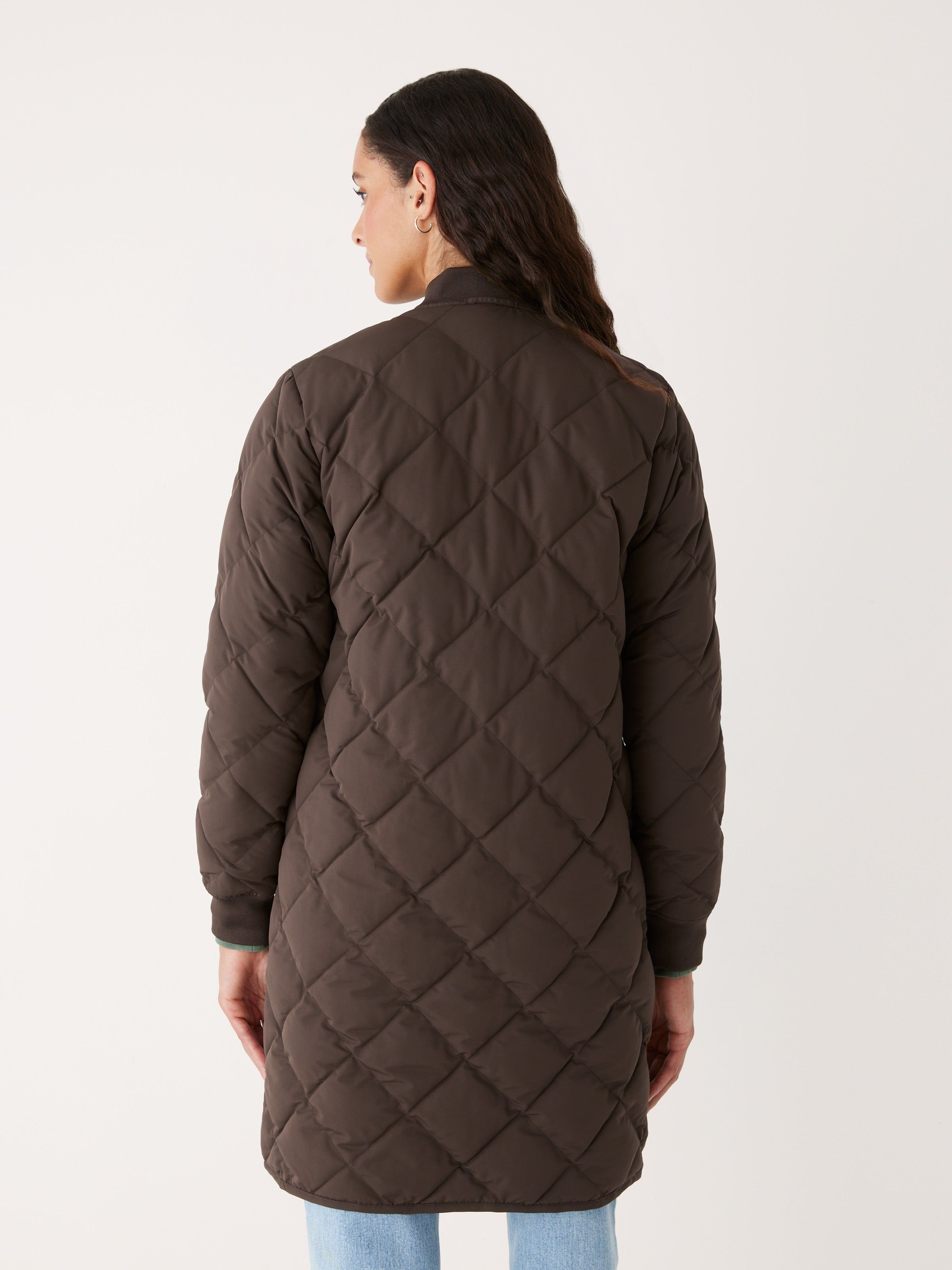 The Skyline Reversible Maxi Bomber in Espresso sold by Frank & Oak product image thumbnail 3