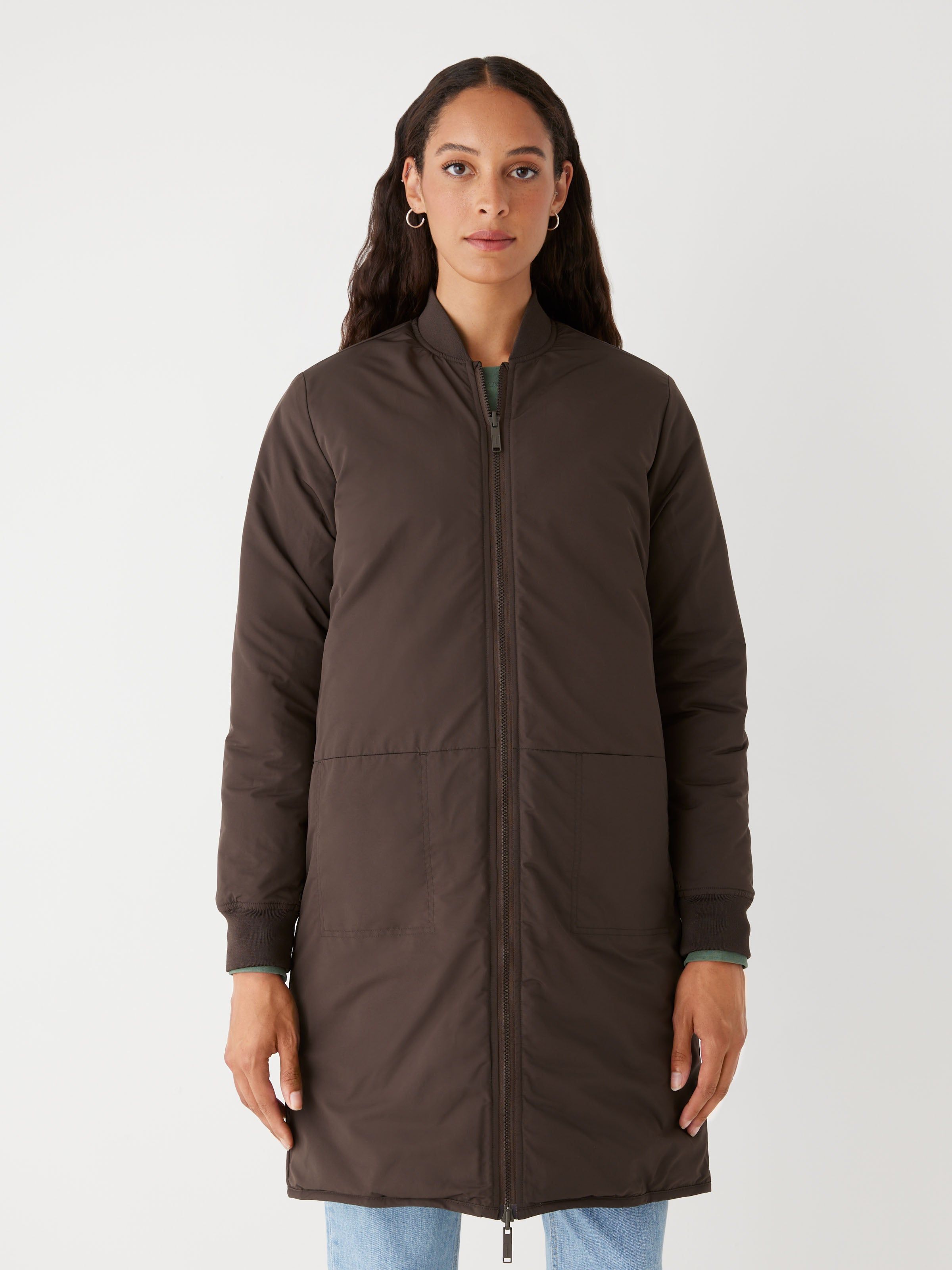 The Skyline Reversible Maxi Bomber in Espresso sold by Frank & Oak product image thumbnail 5