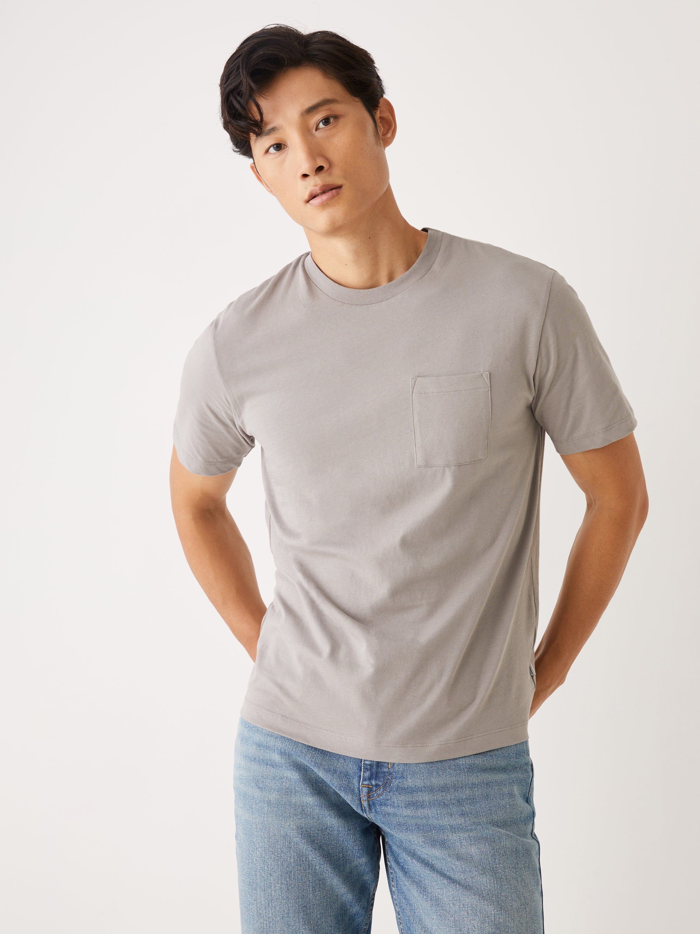 The Relaxed Fit Essential T-Shirt in Grey sold by Frank & Oak