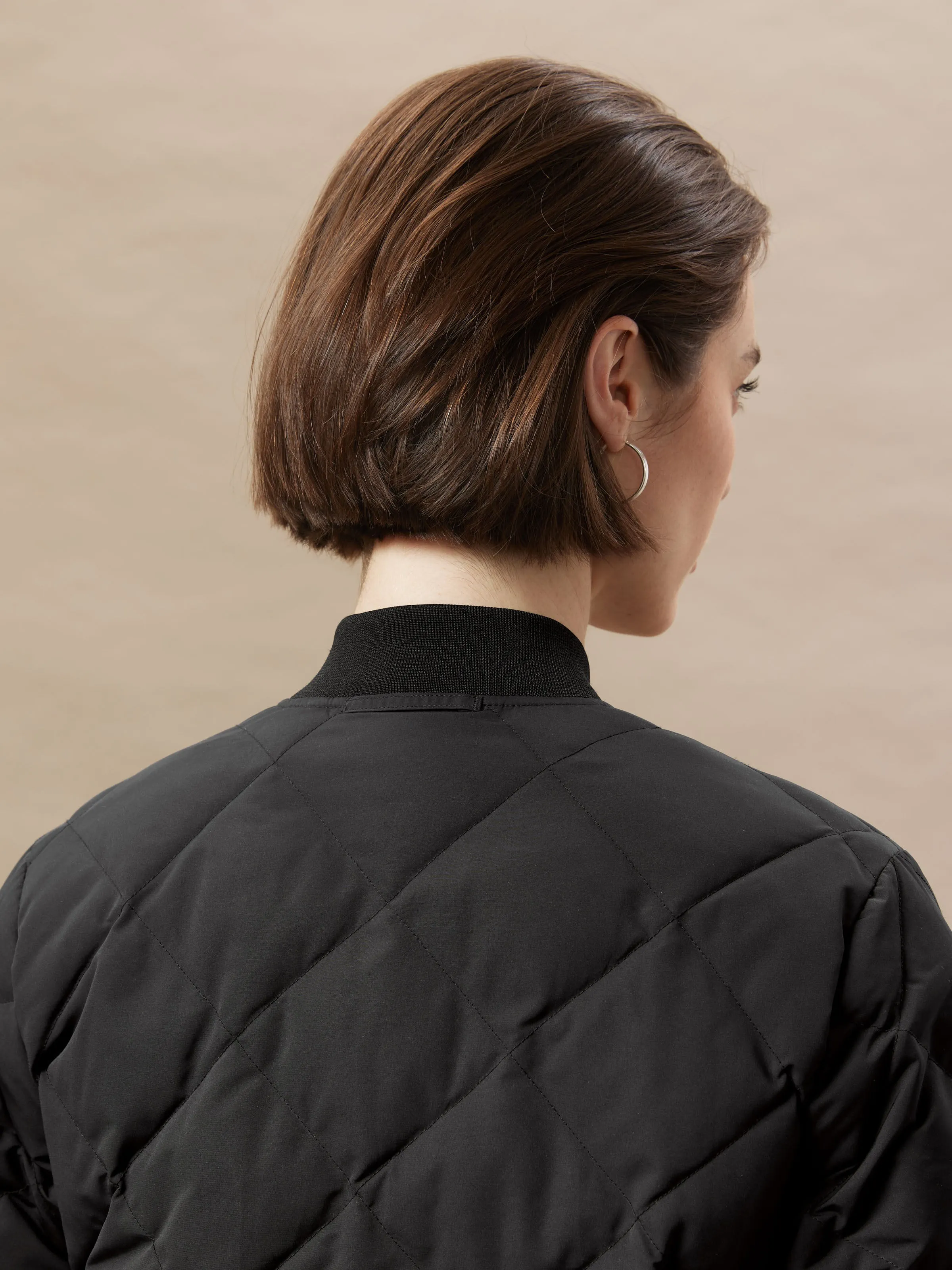 The Skyline Reversible Maxi Bomber in Black sold by Frank & Oak product image thumbnail 2