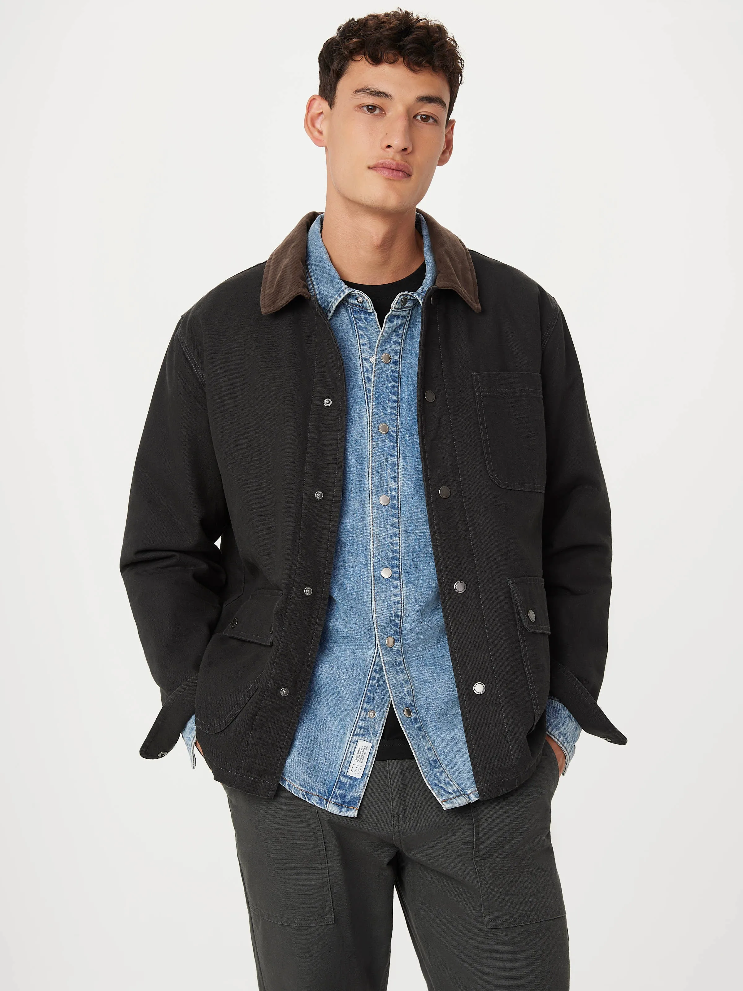The Canvas Barn Jacket in Washed Black sold by Frank & Oak product image thumbnail 2