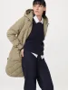 The Skyline Maxi Hooded Coat in Vetiver Green sold by Frank & Oak