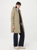 The Skyline Maxi Hooded Coat in Vetiver Green sold by Frank & Oak