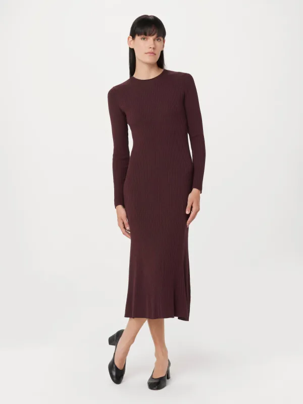 The Ribbed Maxi Dress in Pinot Noir sold by Frank & Oak