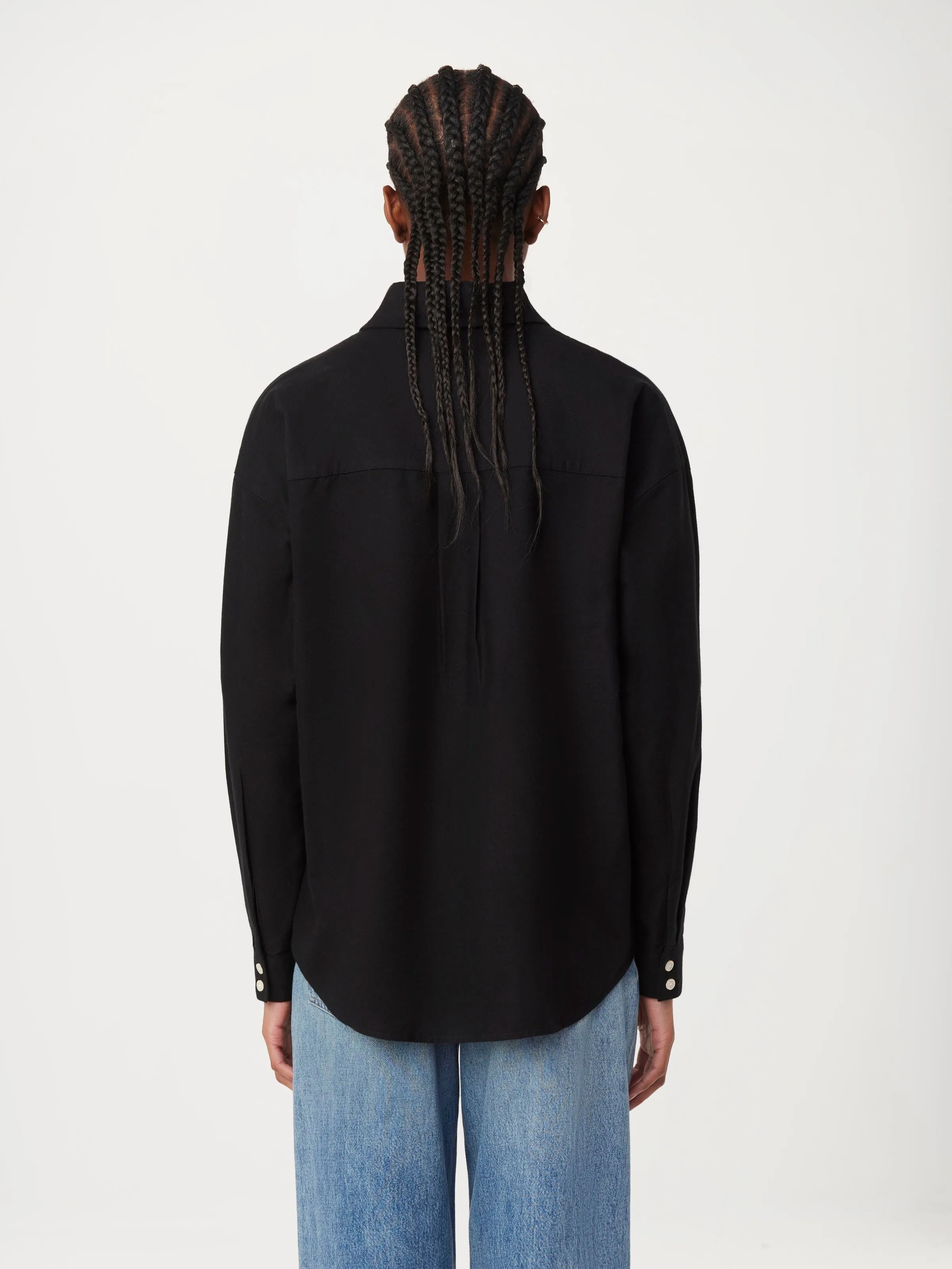 The Loose Oxford Shirt in Black sold by Frank & Oak product image thumbnail 4