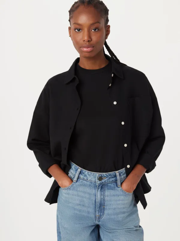 The Loose Oxford Shirt in Black sold by Frank & Oak