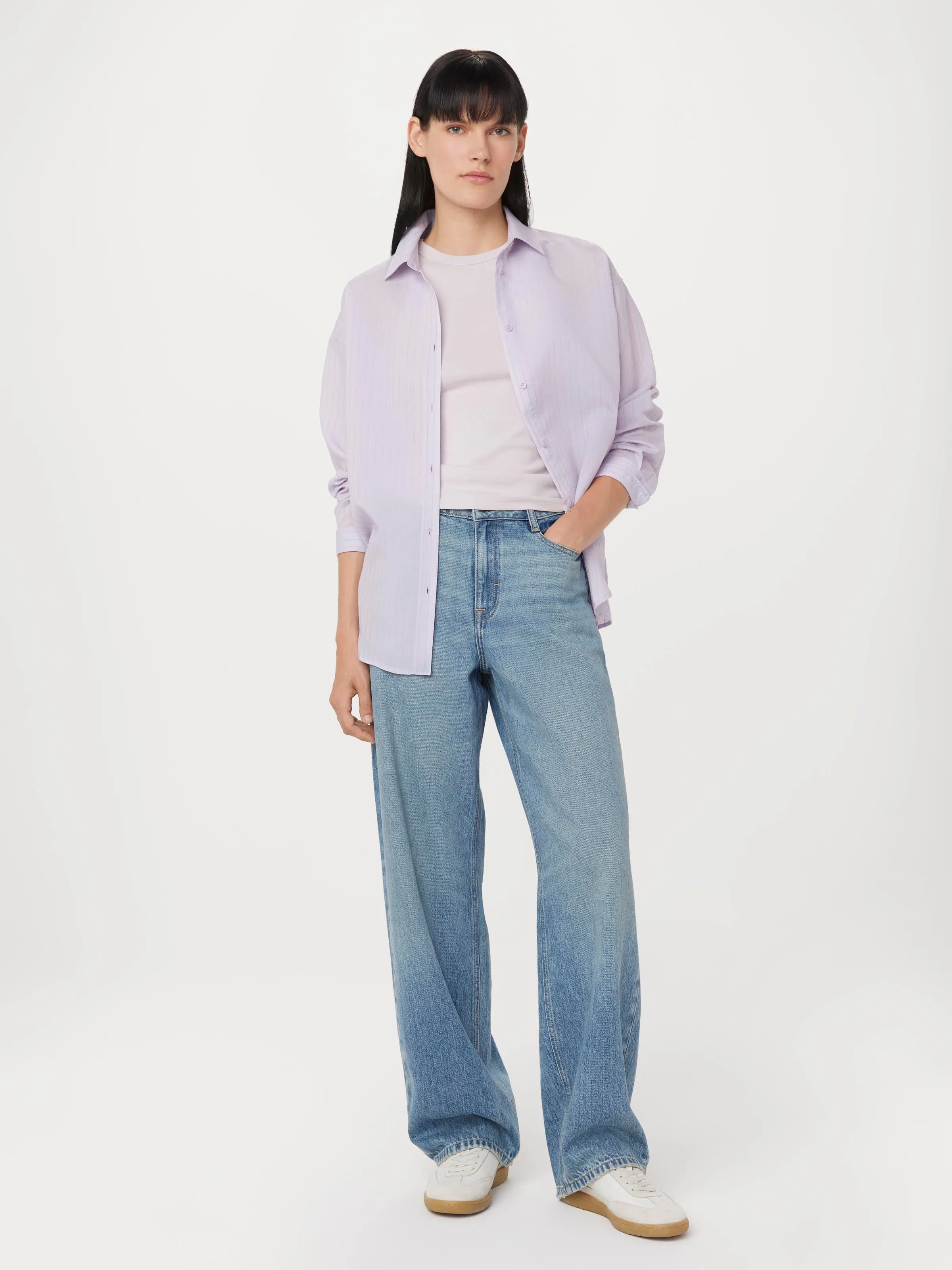 The Textured Sheer Shirt in Lilac sold by Frank & Oak product image thumbnail 3