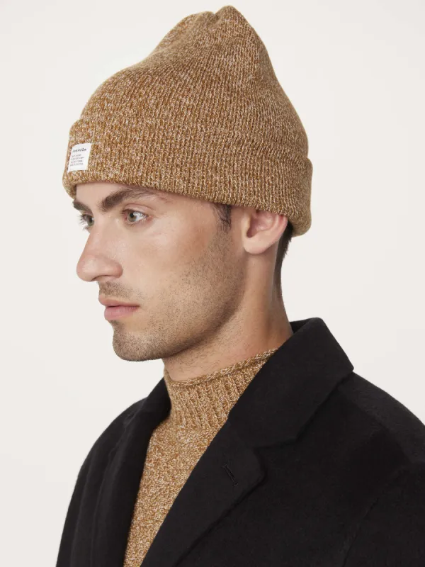 The Cotton Knit Beanie in Pumpkin Spice sold by Frank & Oak