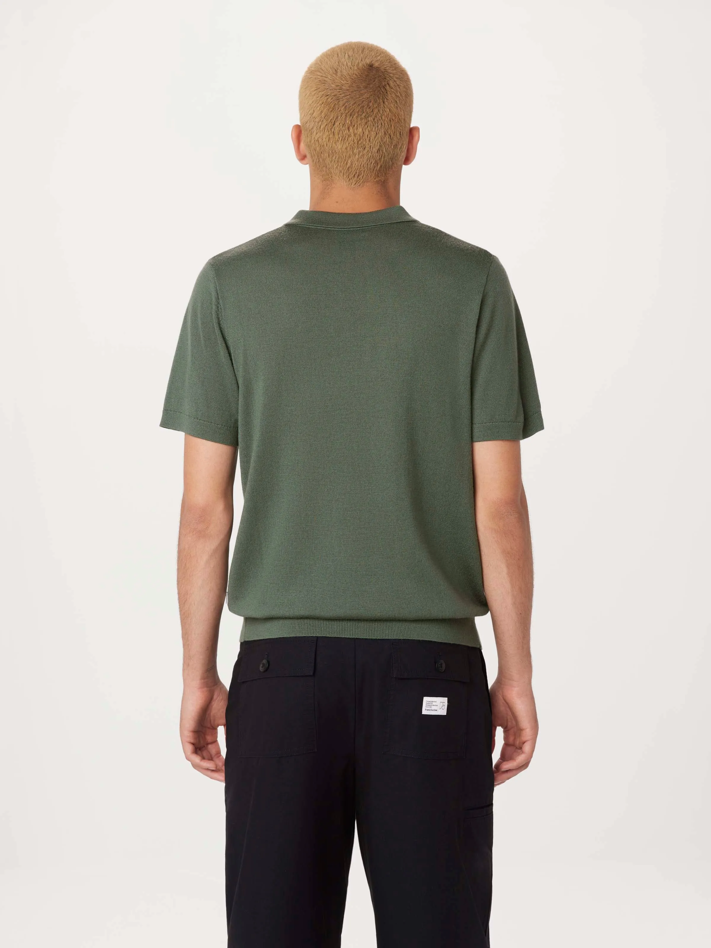 The Johnny Collar Merino Polo in Light Green sold by Frank & Oak product image thumbnail 3