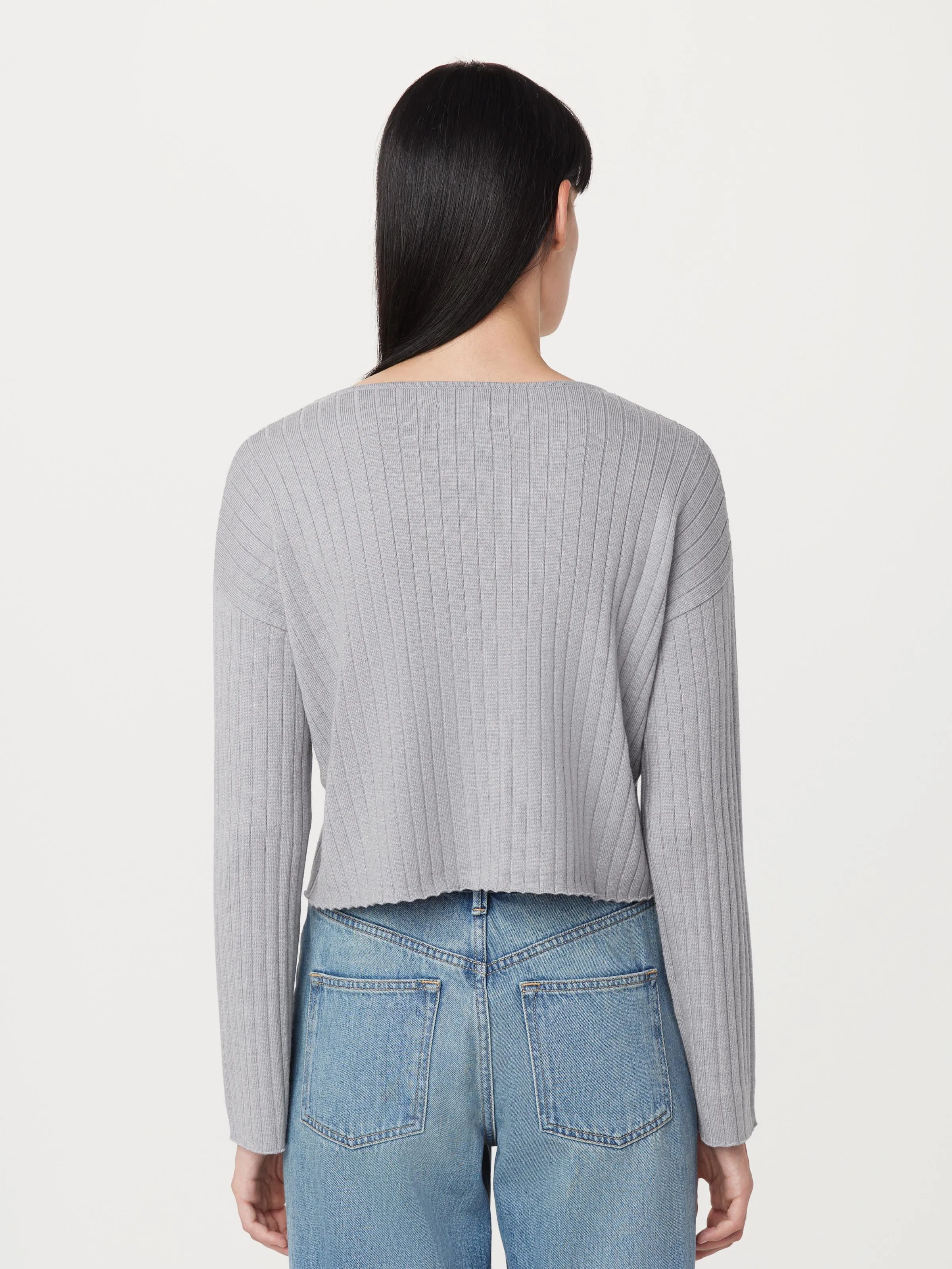 The Merino Wool Cropped Sweater in Light Grey sold by Frank & Oak product image thumbnail 3
