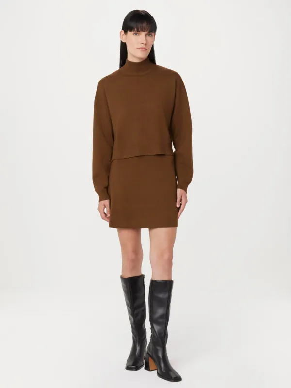 The Compact Mockneck Sweater in Tiramisu sold by Frank & Oak