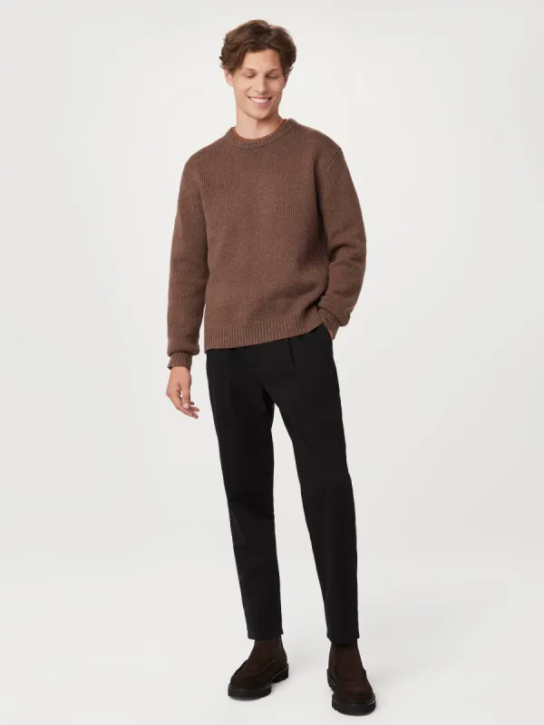 The Lambswool Sweater in Brown sold by Frank & Oak