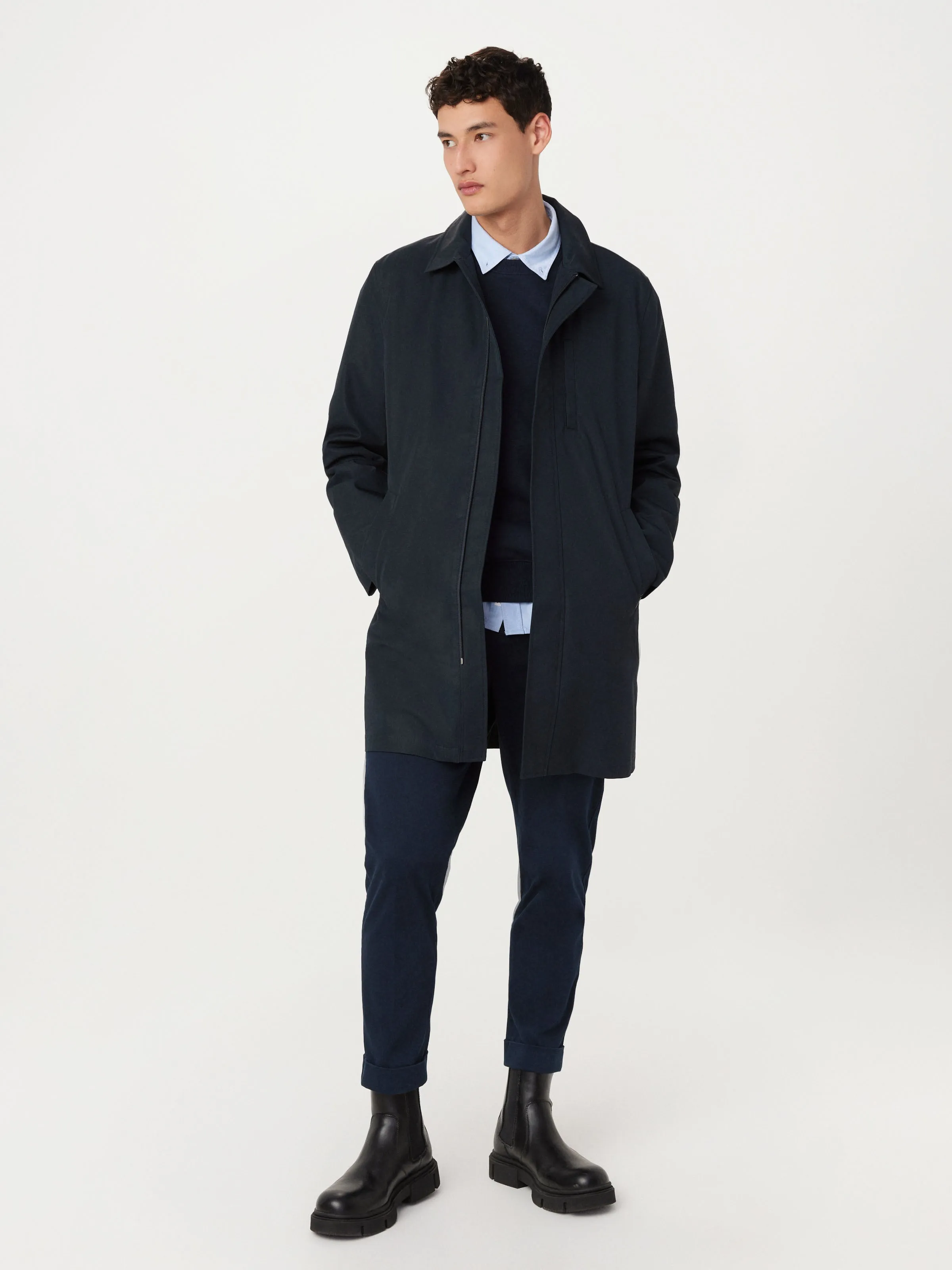 The Joseph Mac Topcoat in Deep Blue sold by Frank & Oak product image thumbnail 3