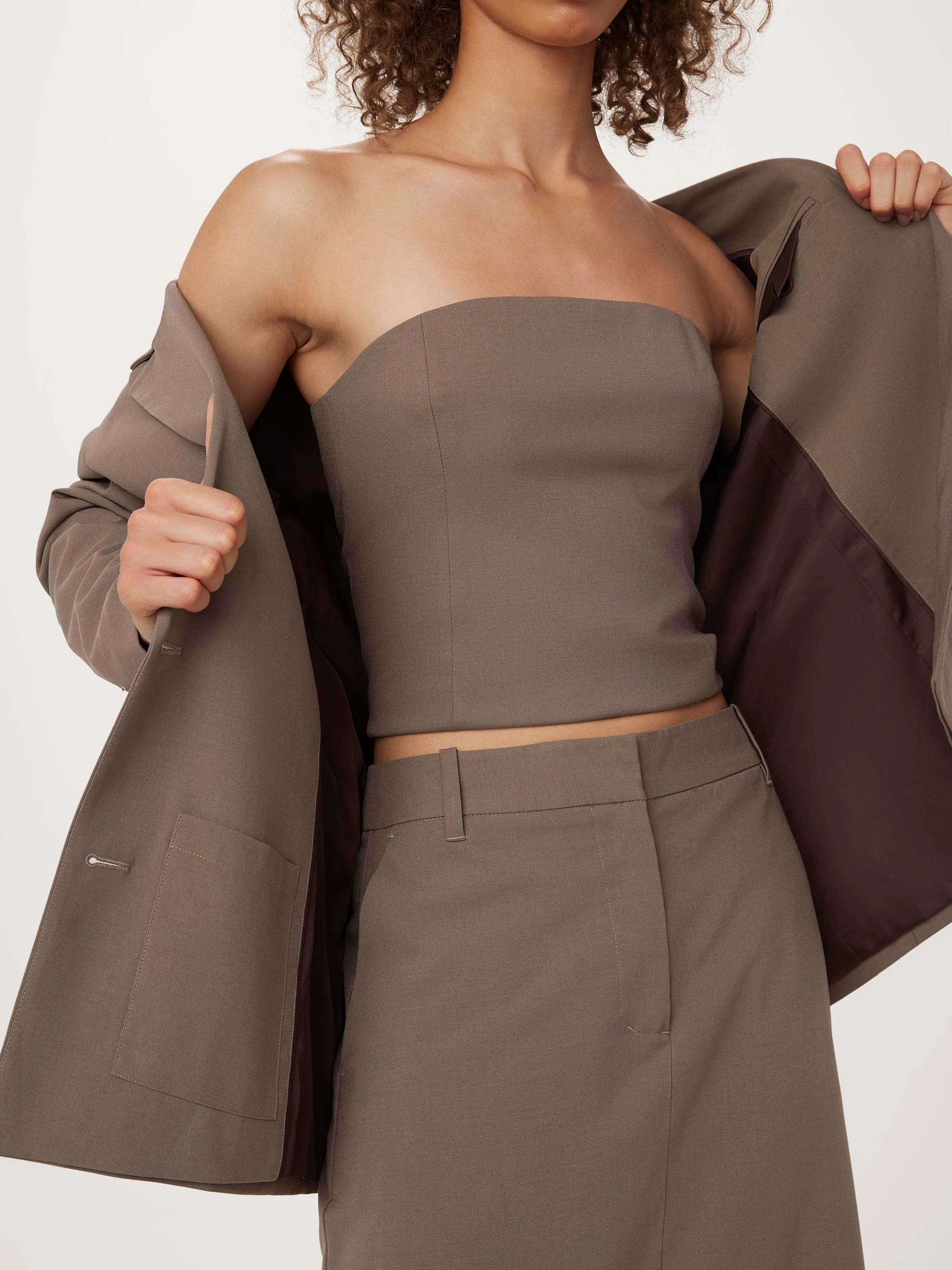 The Bustier Top in Dark Taupe sold by Frank & Oak product image thumbnail 2