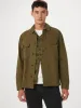 The Herringbone Overshirt in Olive sold by Frank & Oak