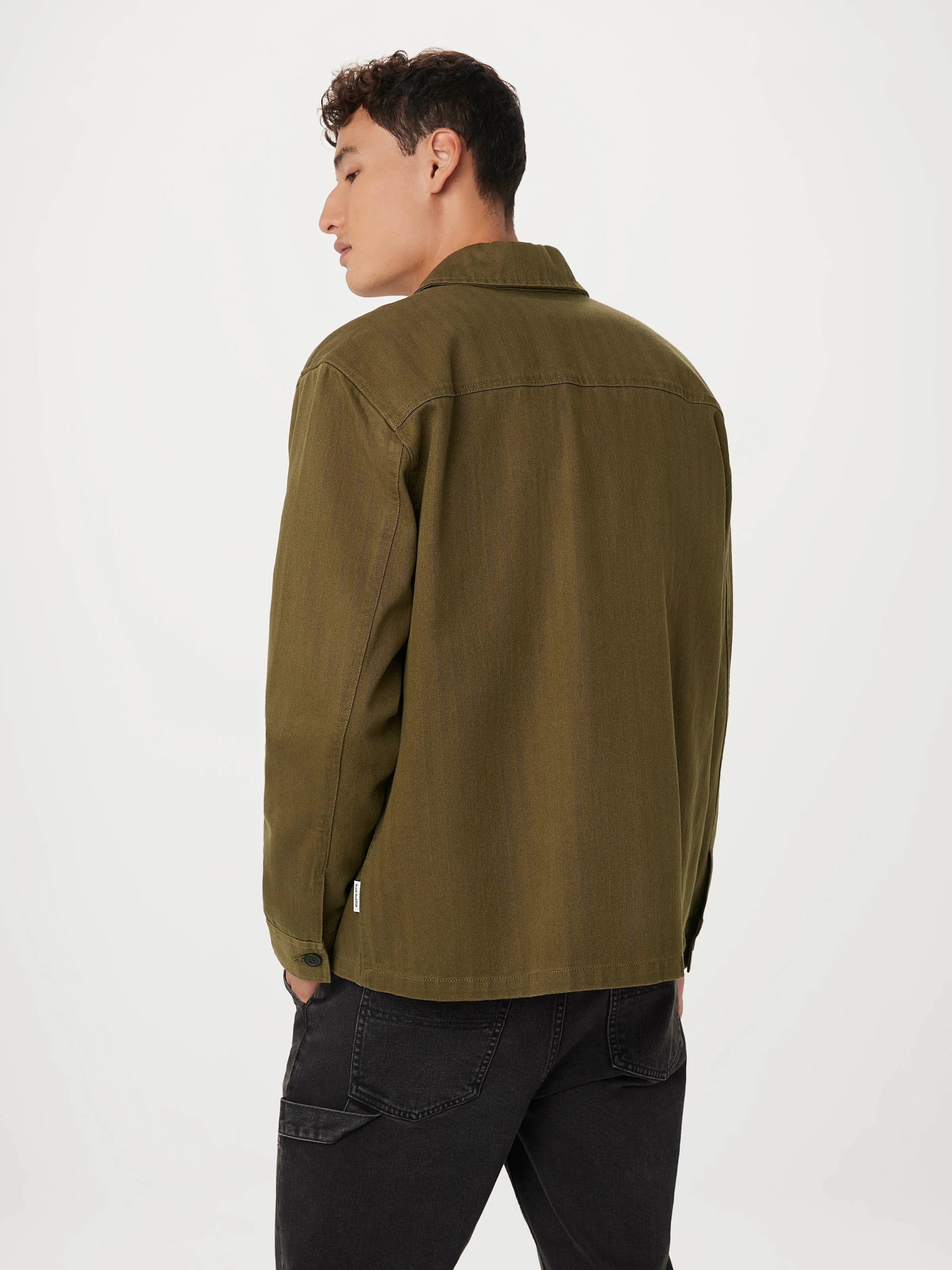 The Herringbone Overshirt in Olive sold by Frank & Oak product image thumbnail 3