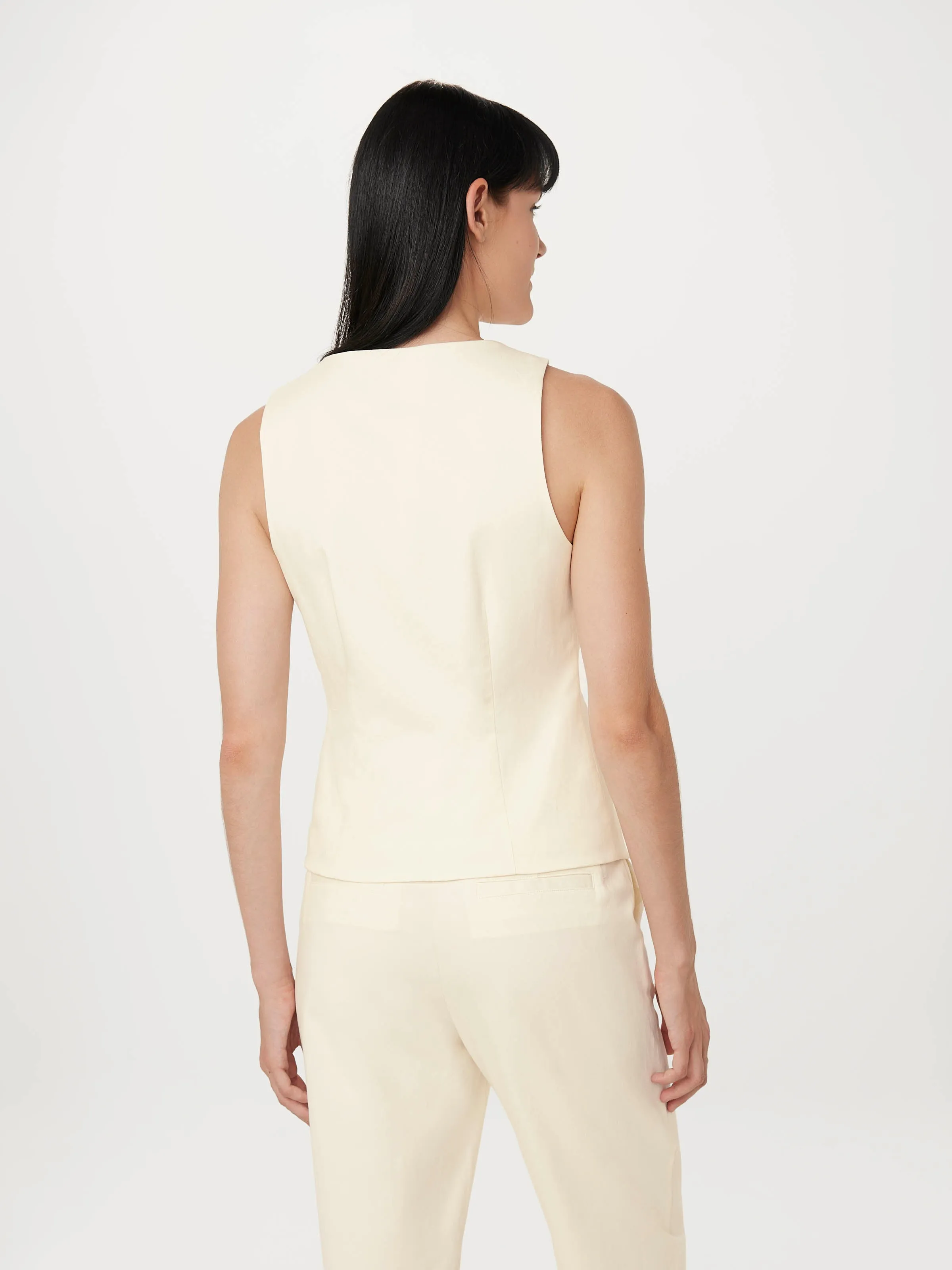 The Button Up Vest in Cream sold by Frank & Oak product image thumbnail 4