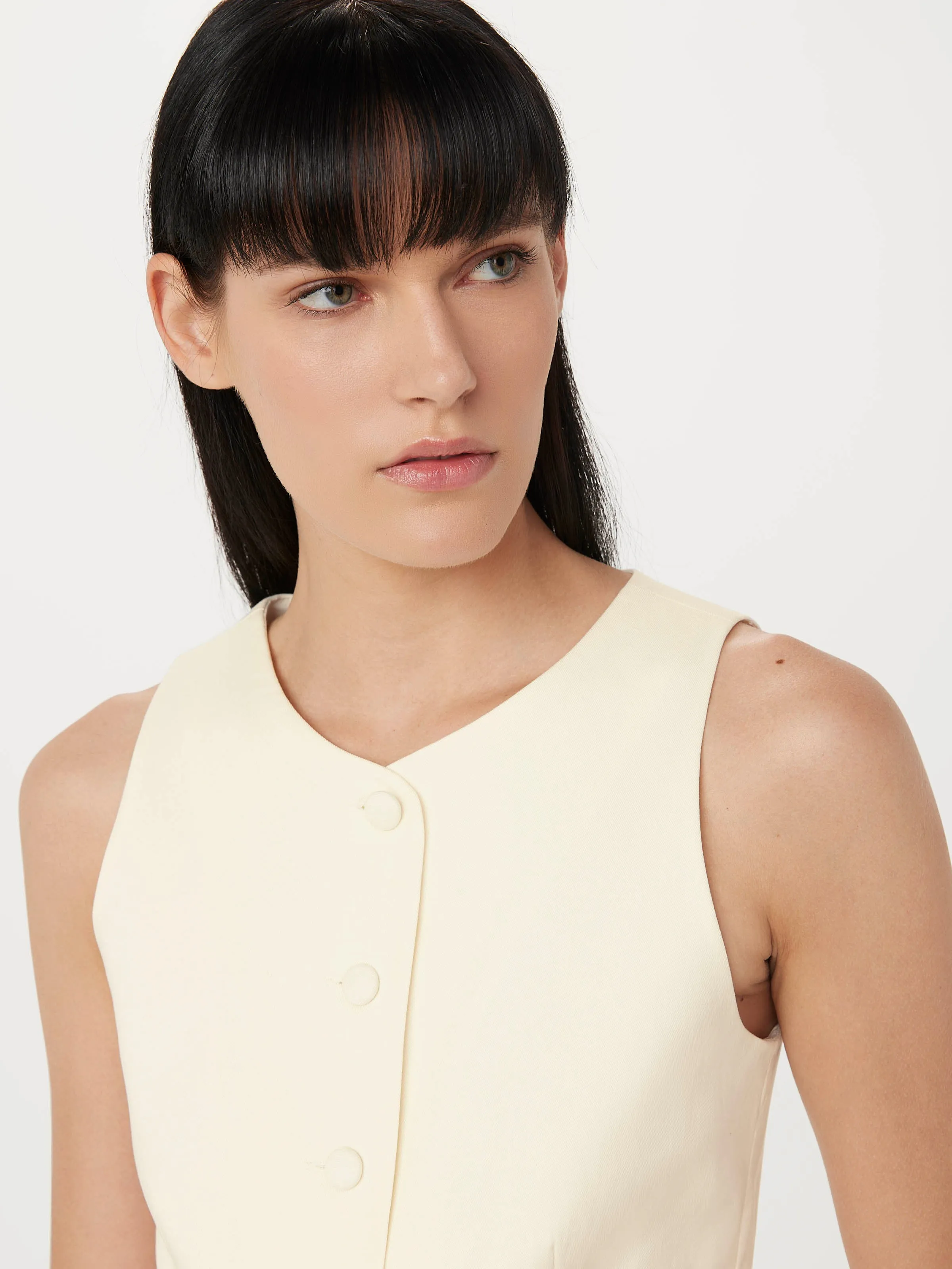 The Button Up Vest in Cream sold by Frank & Oak product image thumbnail 3