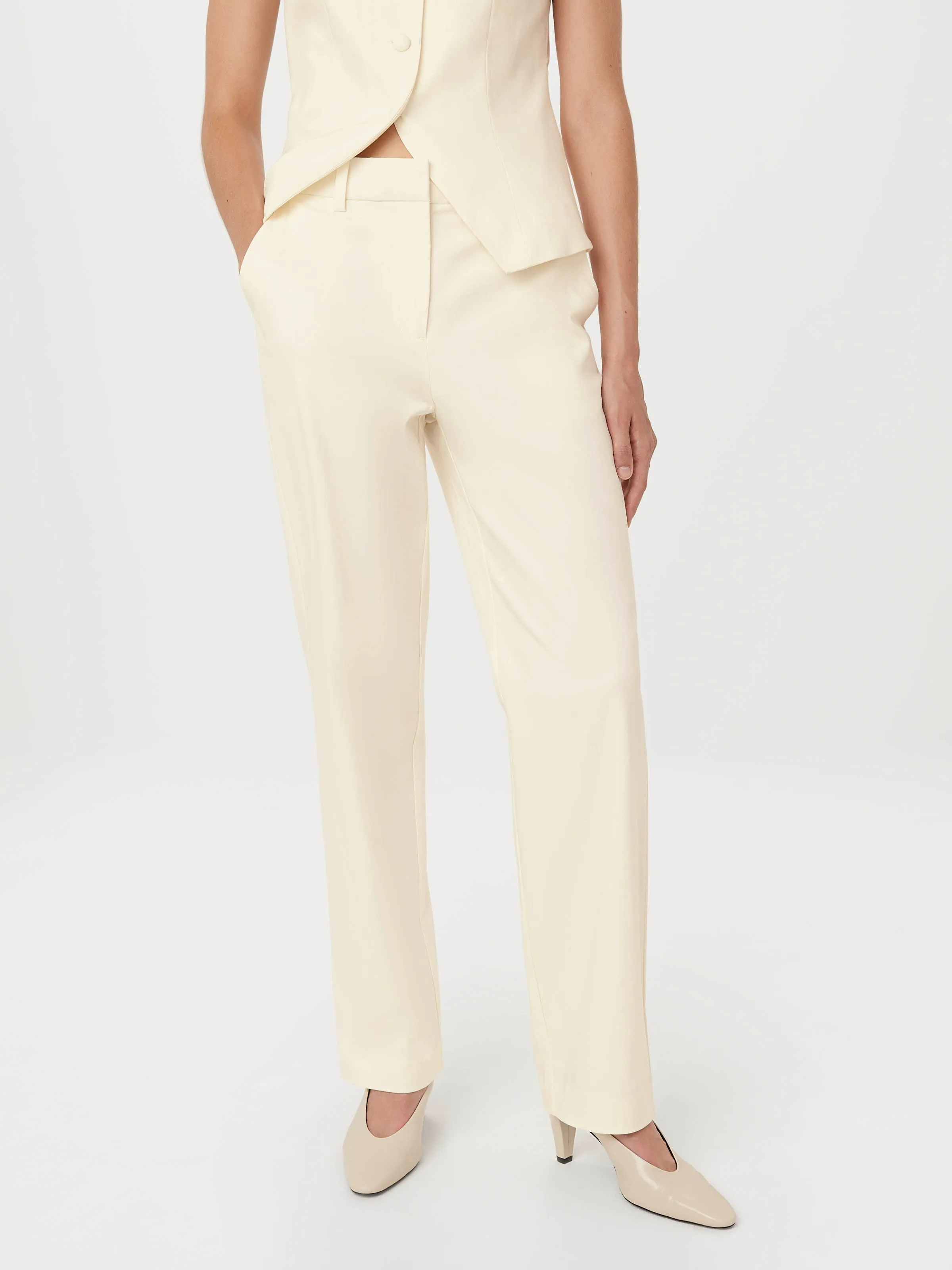 The Jane Straight Pant in Cream sold by Frank & Oak product image thumbnail 2