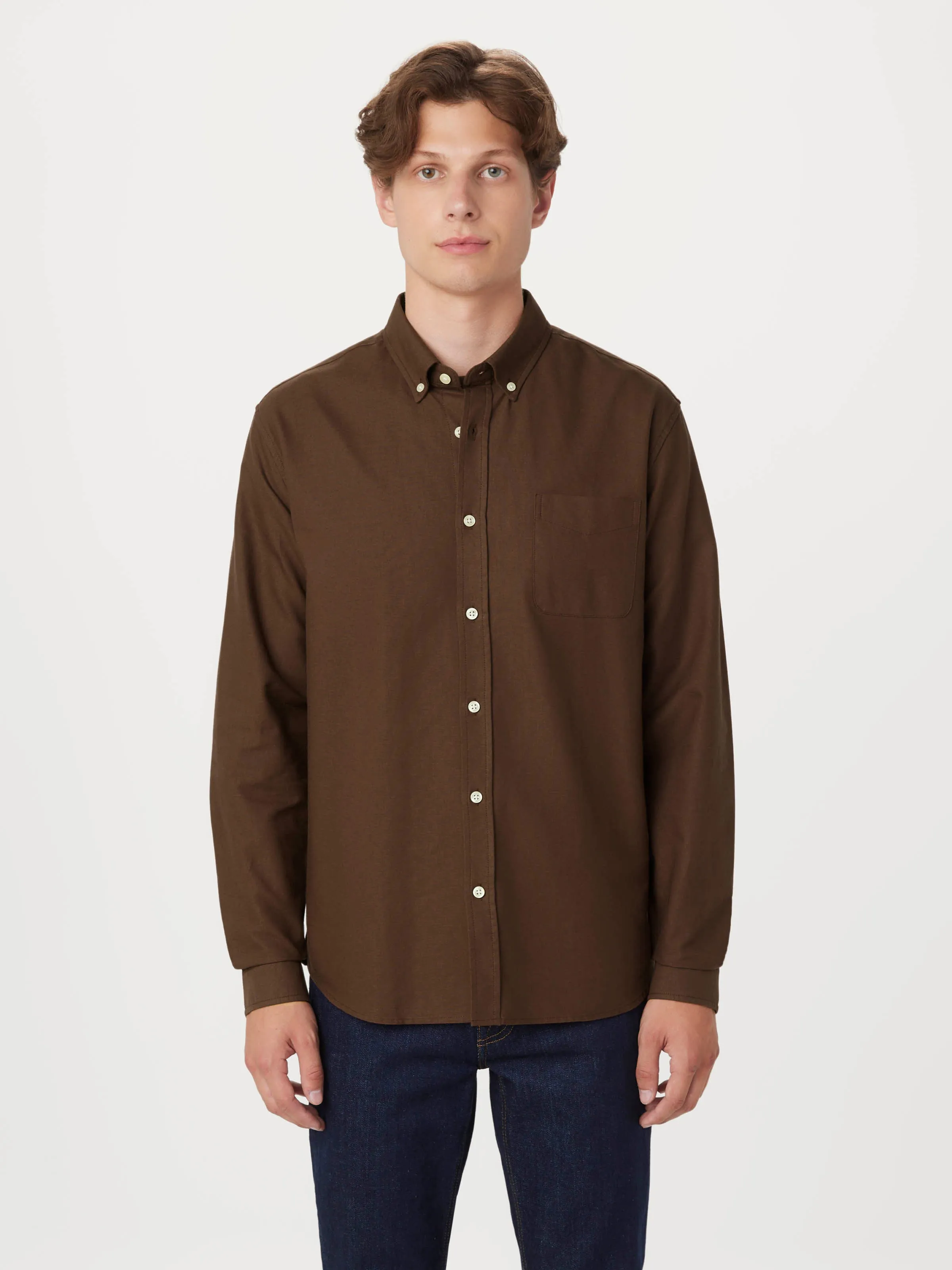 The Jasper Oxford Shirt in Deep Brown sold by Frank & Oak product image thumbnail 3