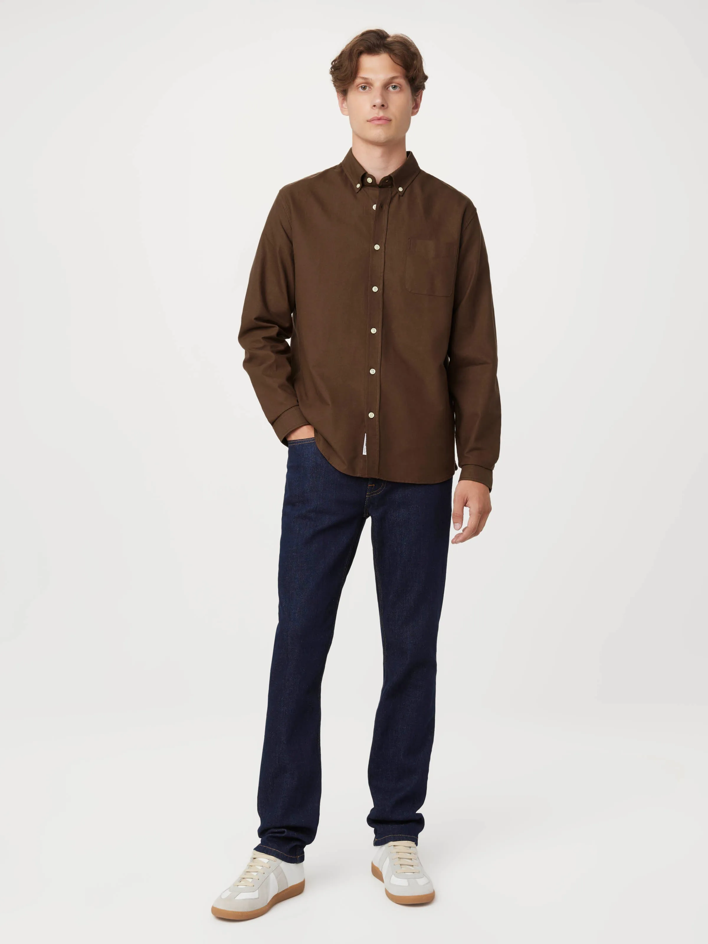 The Jasper Oxford Shirt in Deep Brown sold by Frank & Oak product image thumbnail 2