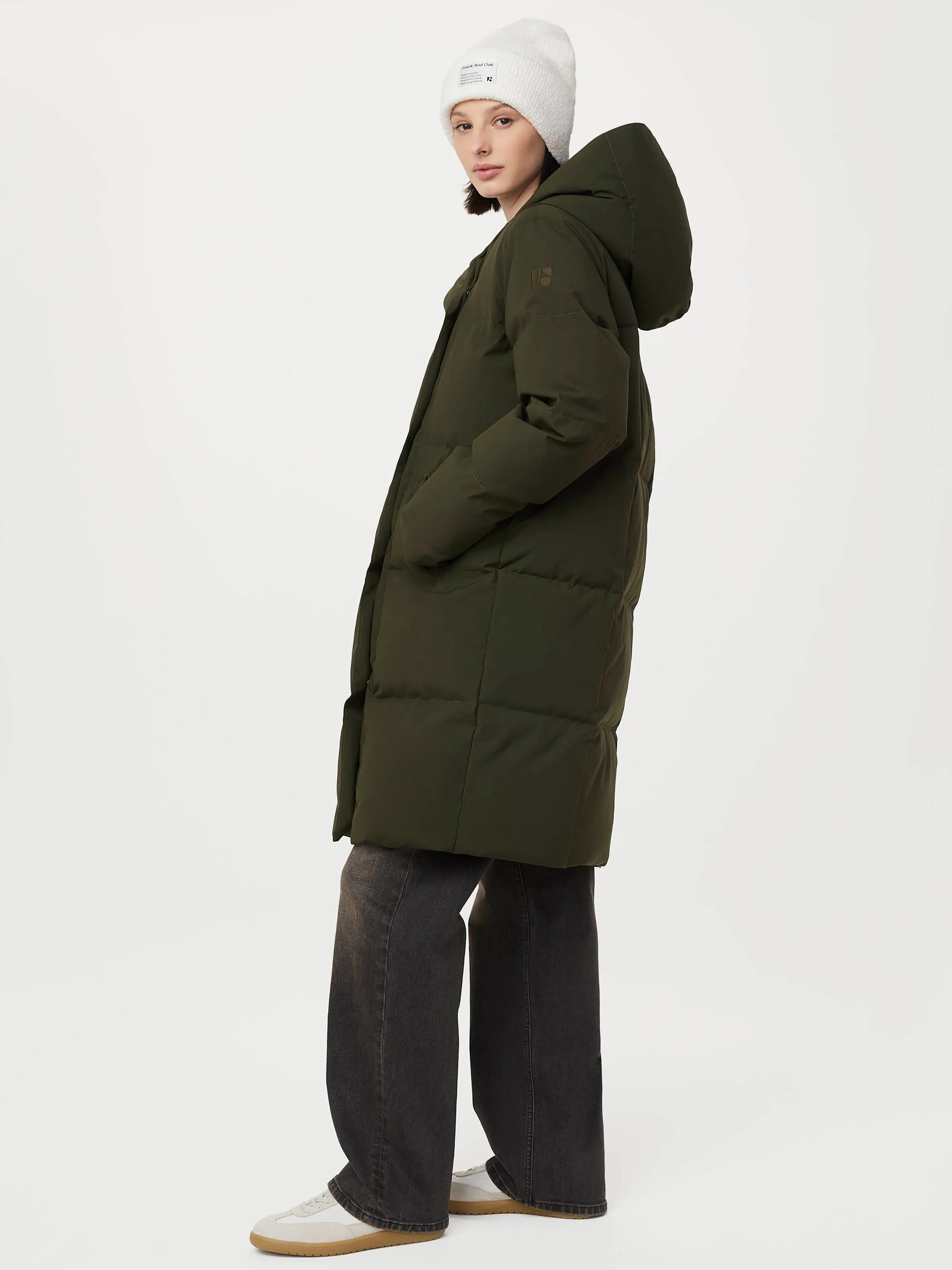 The Hygge Puffer Coat in Rosin sold by Frank & Oak product image thumbnail 4