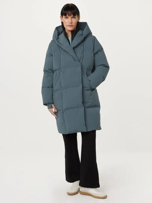 The Hygge Puffer Coat in Slate sold by Frank & Oak
