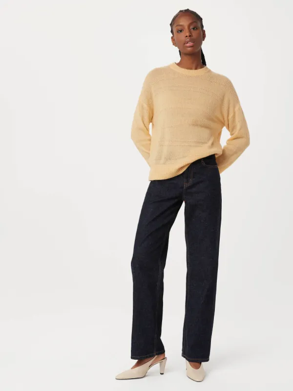 The Openwork Crewneck Sweater in Sandy Beige sold by Frank & Oak