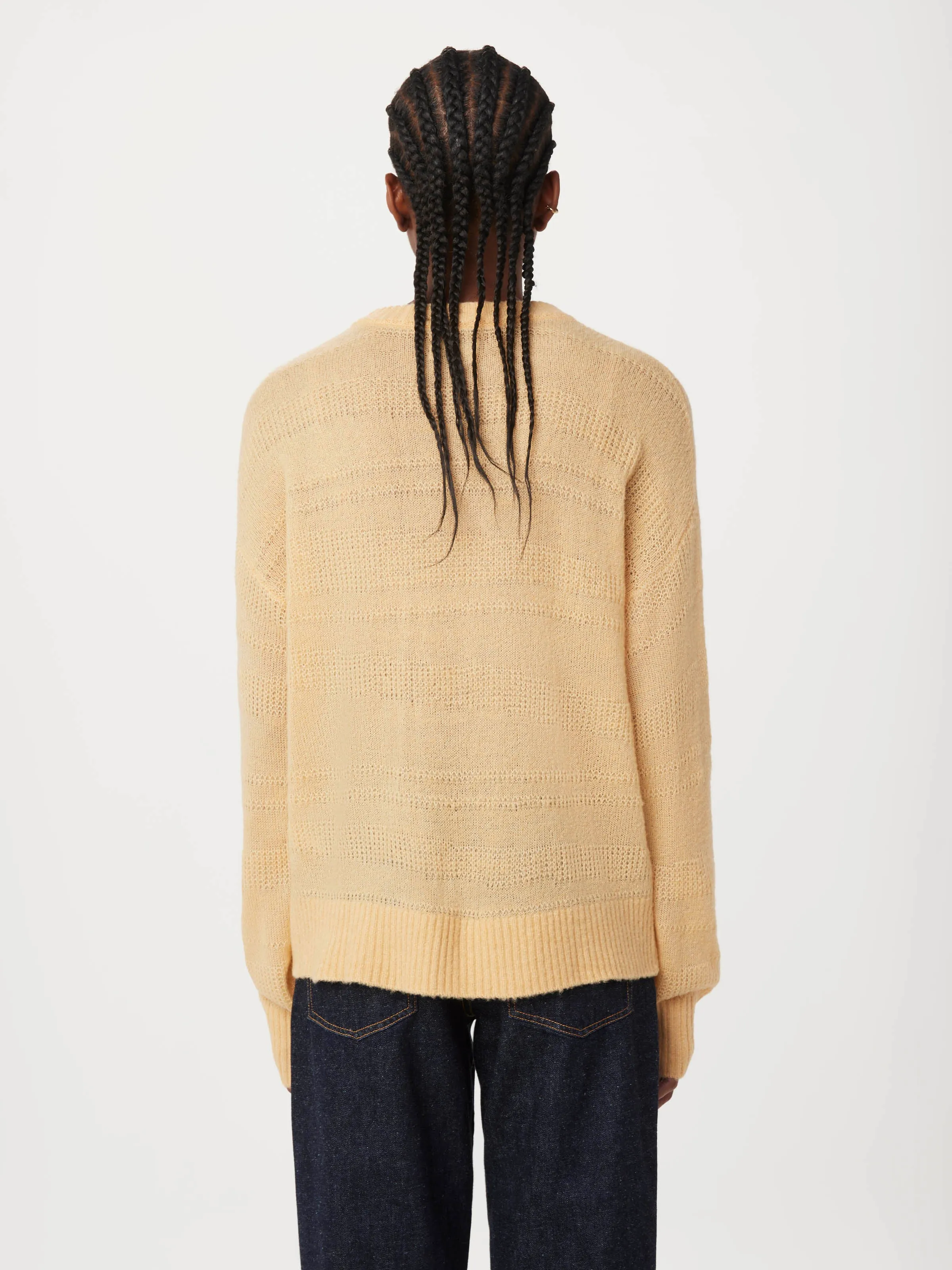 The Openwork Crewneck Sweater in Sandy Beige sold by Frank & Oak product image thumbnail 4