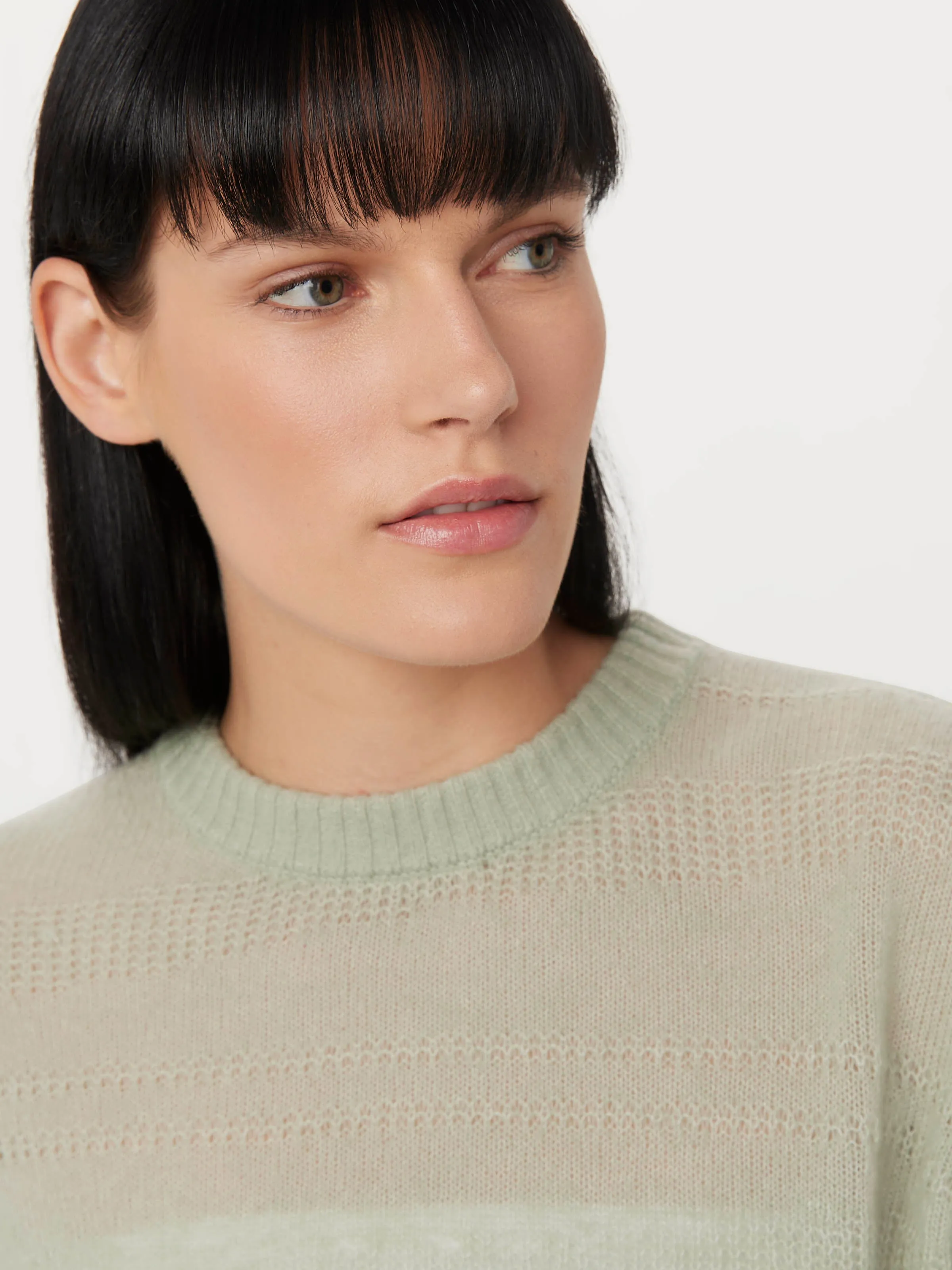 The Openwork Crewneck Sweater in Jade Green sold by Frank & Oak product image thumbnail 2