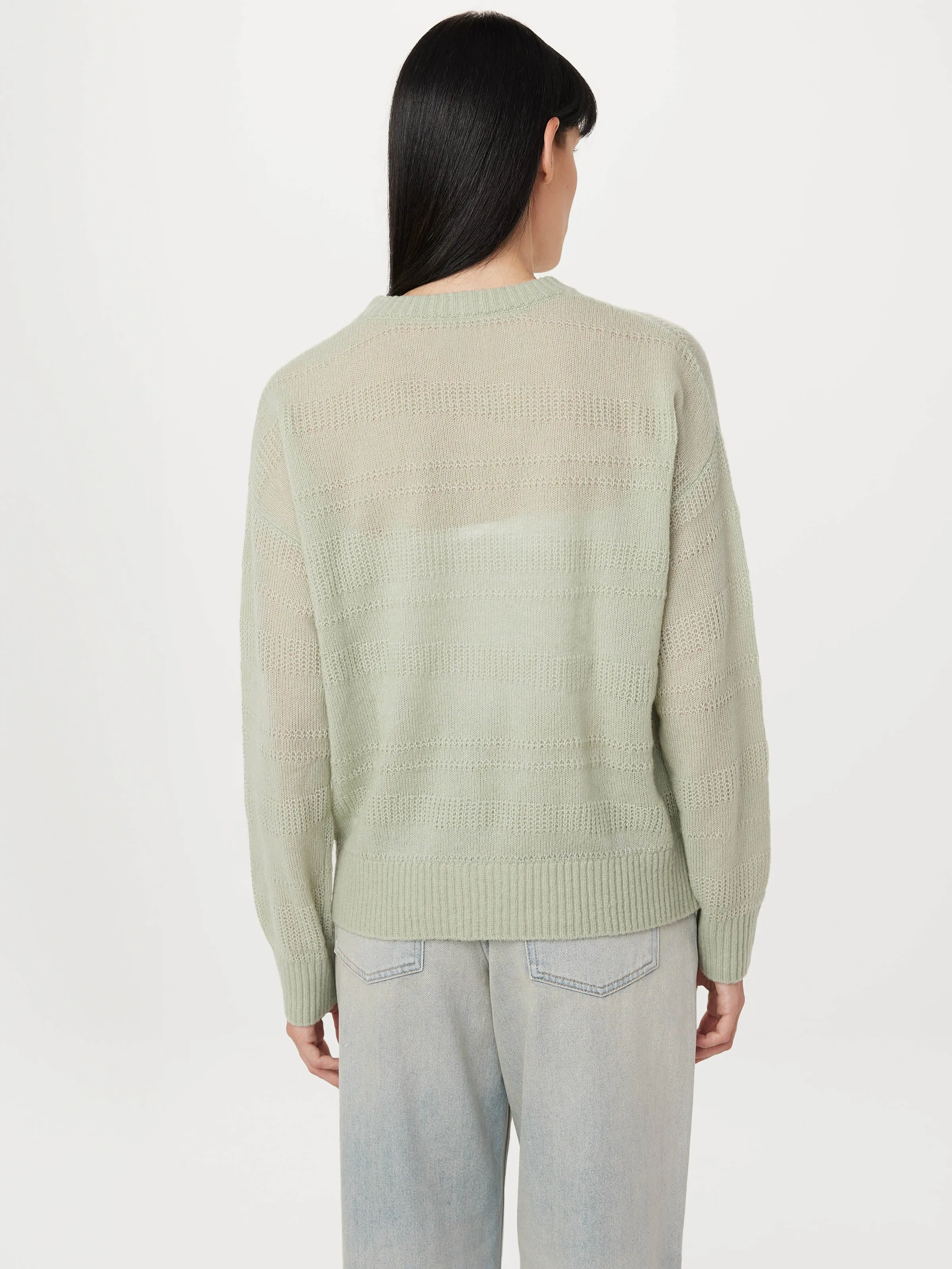 The Openwork Crewneck Sweater in Jade Green sold by Frank & Oak product image thumbnail 3