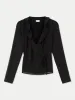 The Crossover Blouse in Black sold by Frank & Oak