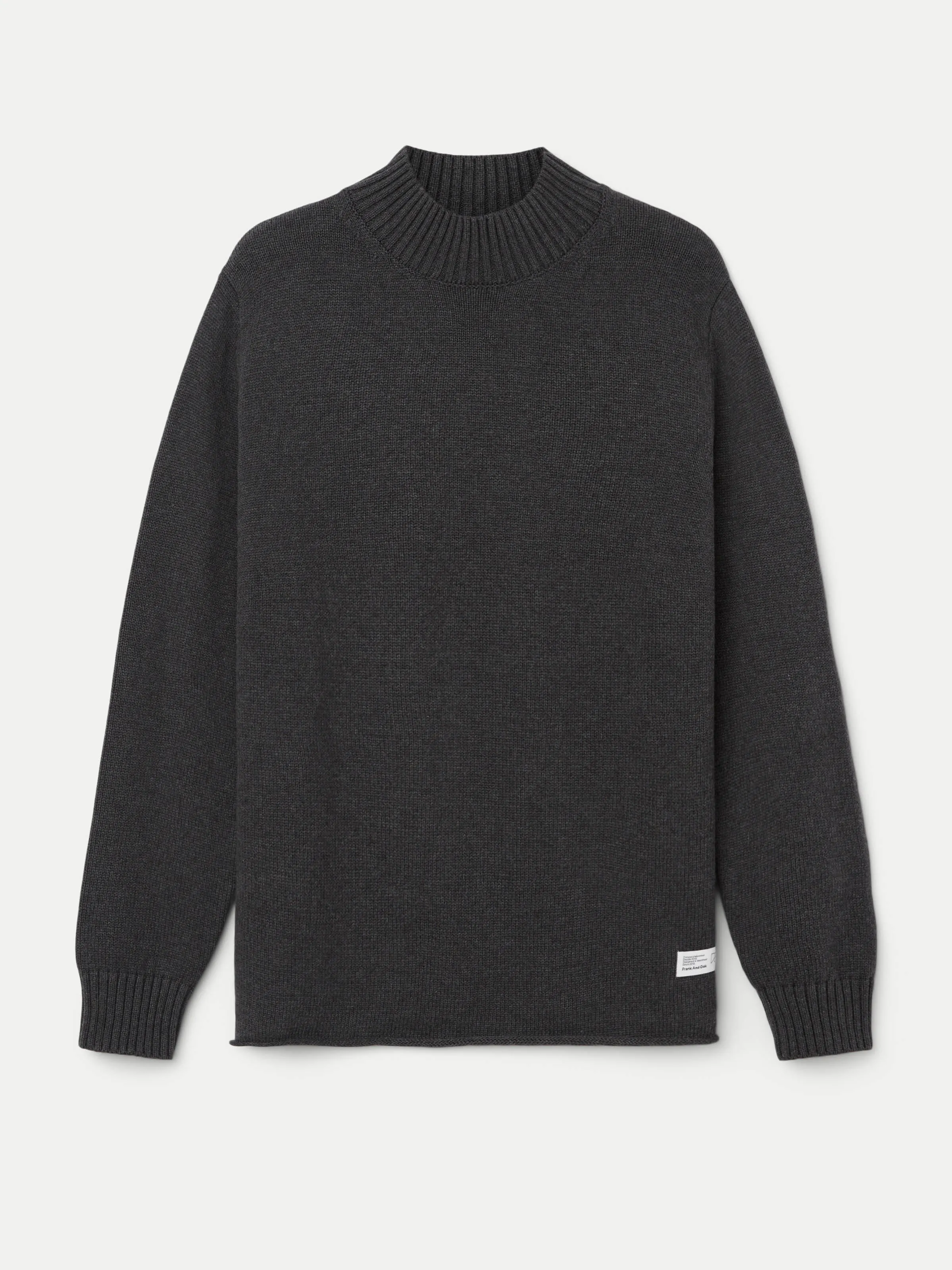 The Funnel Neck Sweater in Grey Black sold by Frank & Oak product image thumbnail 5