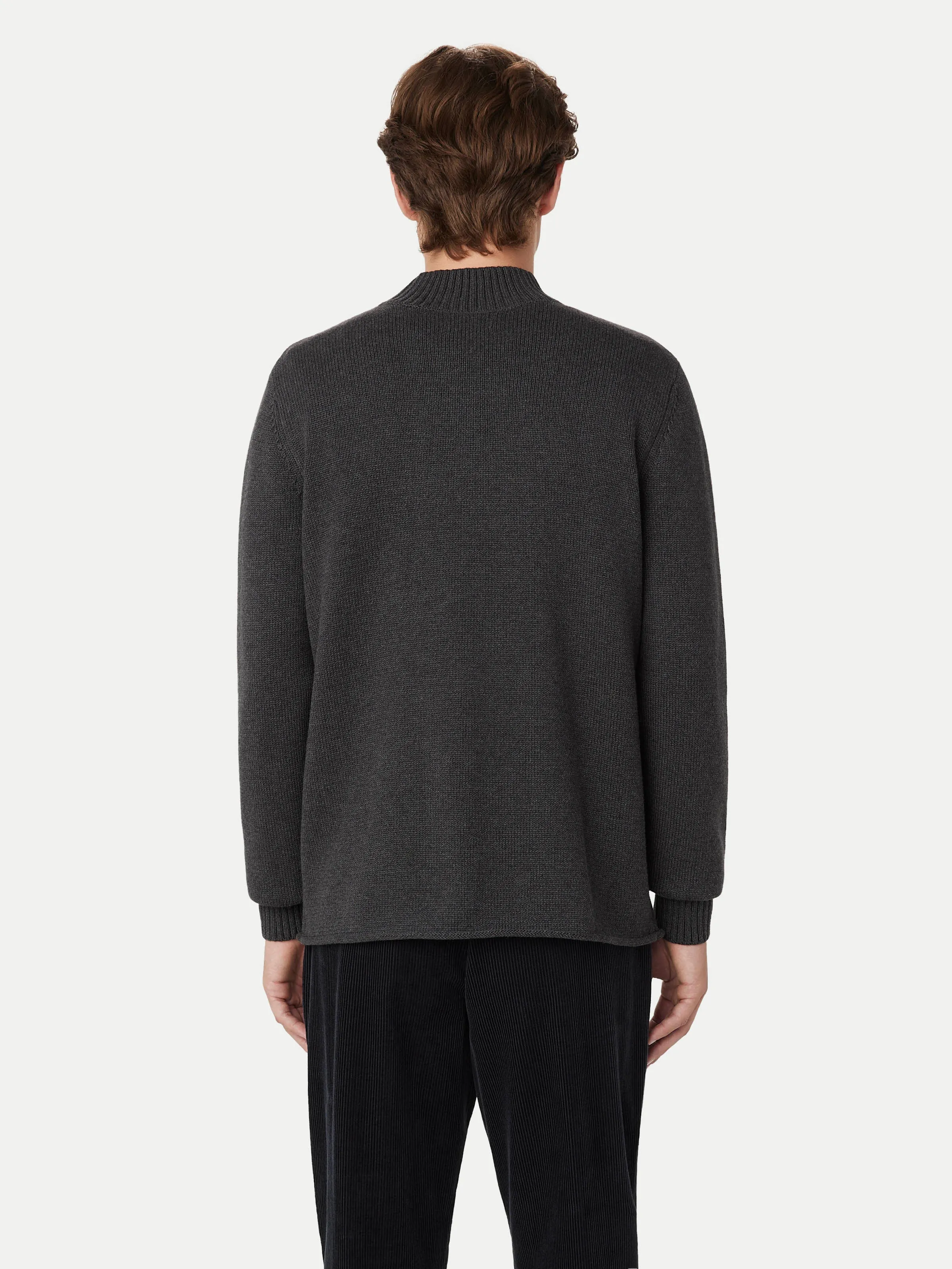 The Funnel Neck Sweater in Grey Black sold by Frank & Oak product image thumbnail 4