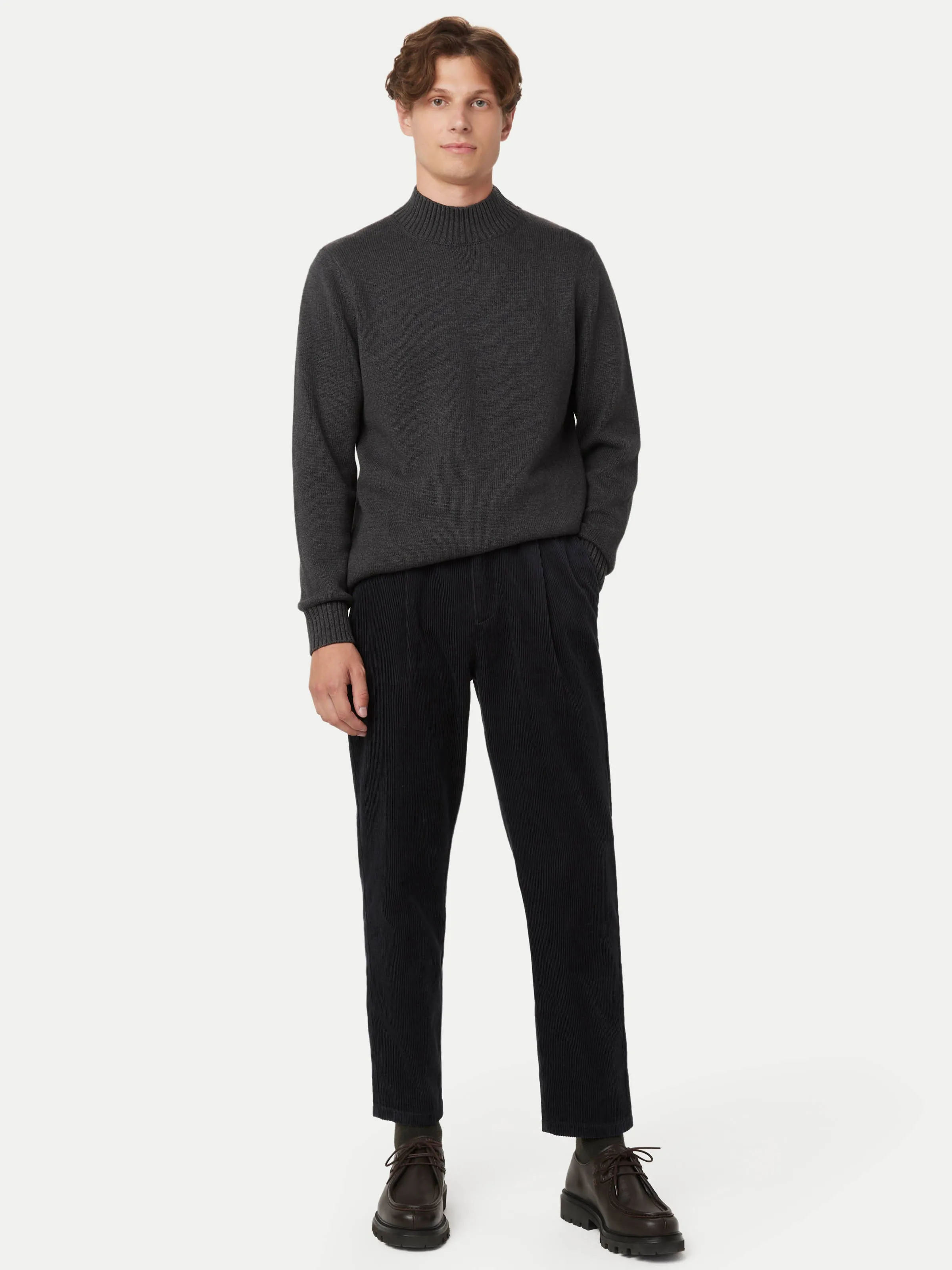 The Funnel Neck Sweater in Grey Black sold by Frank & Oak product image thumbnail 3