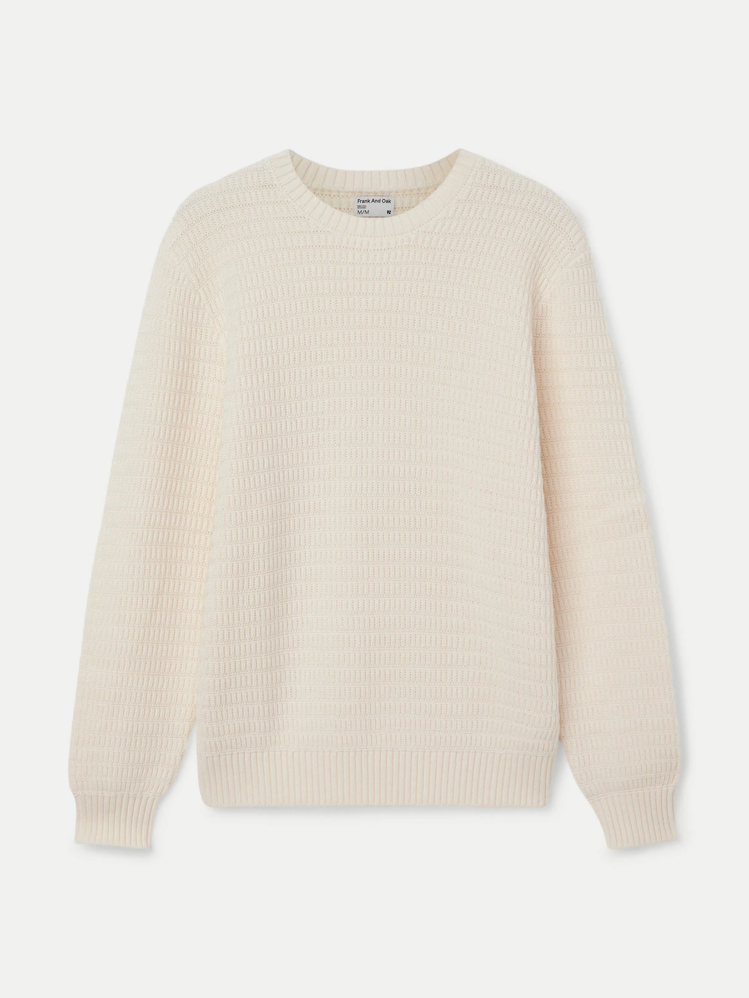 The Ribbed Crewneck Sweater in Cloud sold by Frank & Oak product image thumbnail 4
