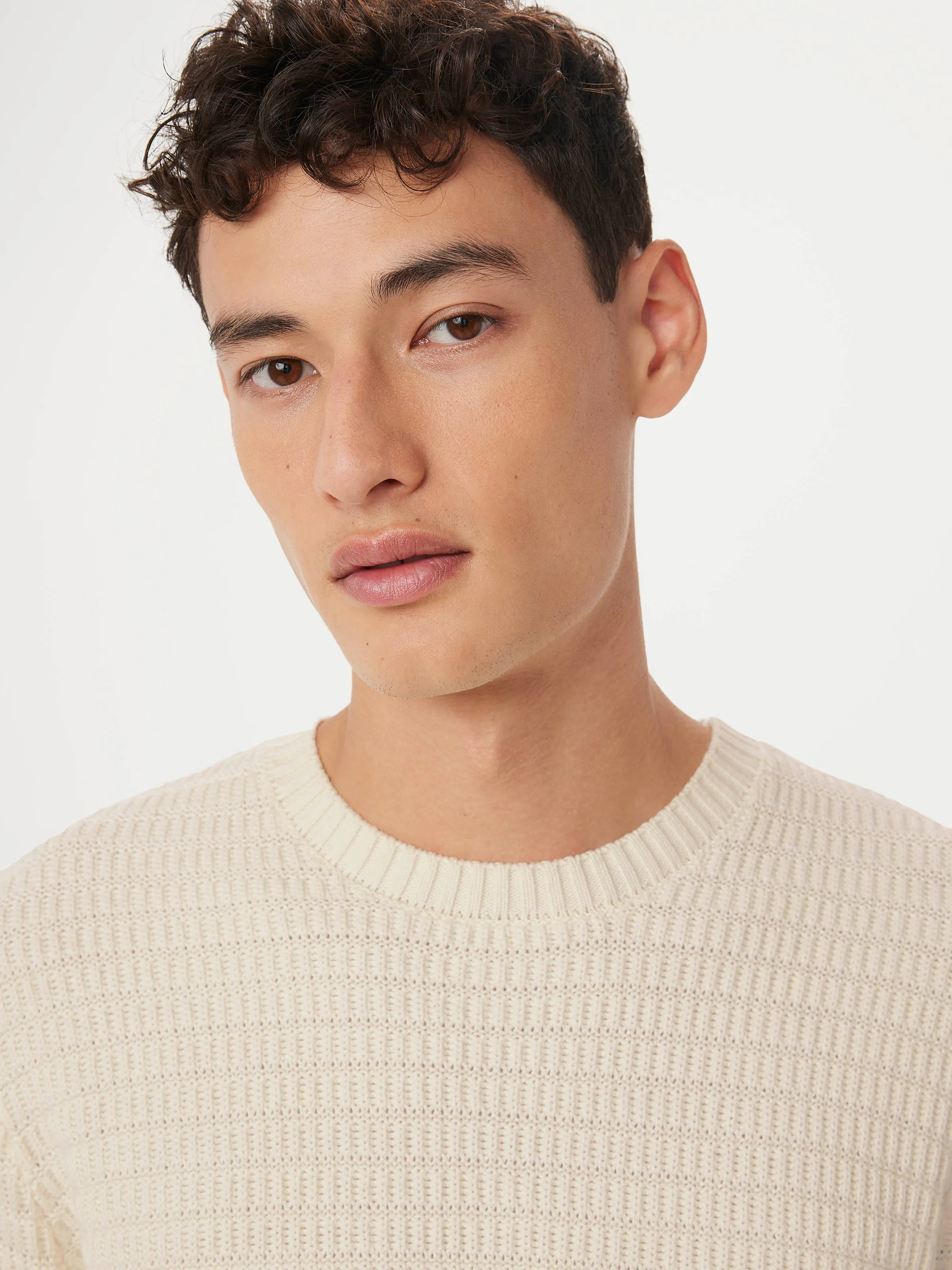 The Ribbed Crewneck Sweater in Cloud sold by Frank & Oak product image thumbnail 2